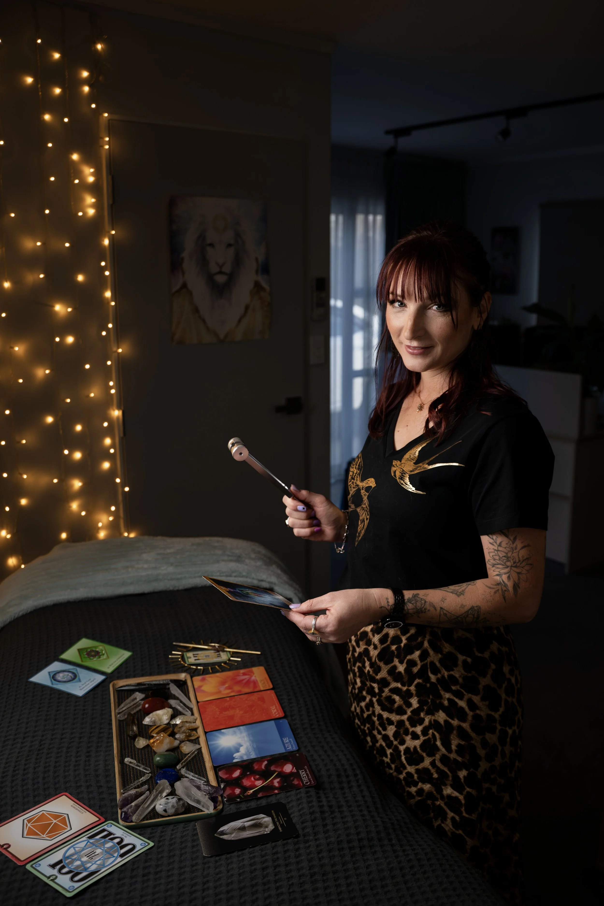 Lorijane offering intuitive oracle card readings using cards, crystals and energetic insight