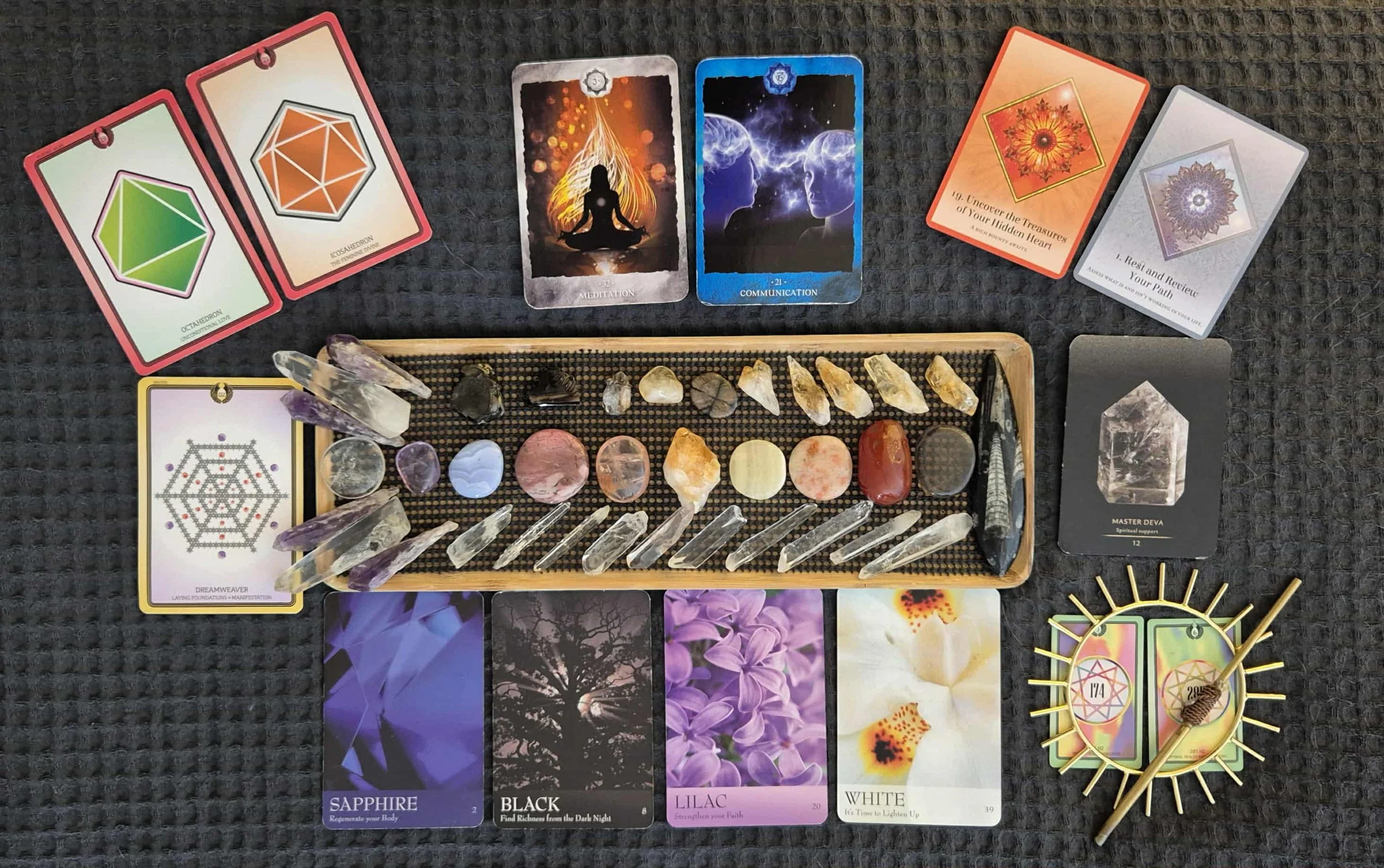 Crystal Healing Infusion Session Layout with Lorijane Crystal Healing