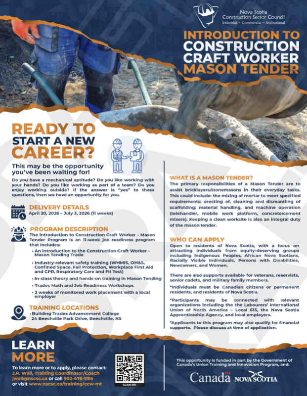 NSCSC: Introduction to Construction Craft Worker - Mason Tender Session ...
