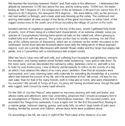 IB English Past Paper 1 November 2019 Journal Entry by JD Hooker