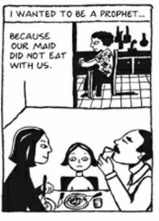 Class inequality in Satrapi's novel Persepolis.