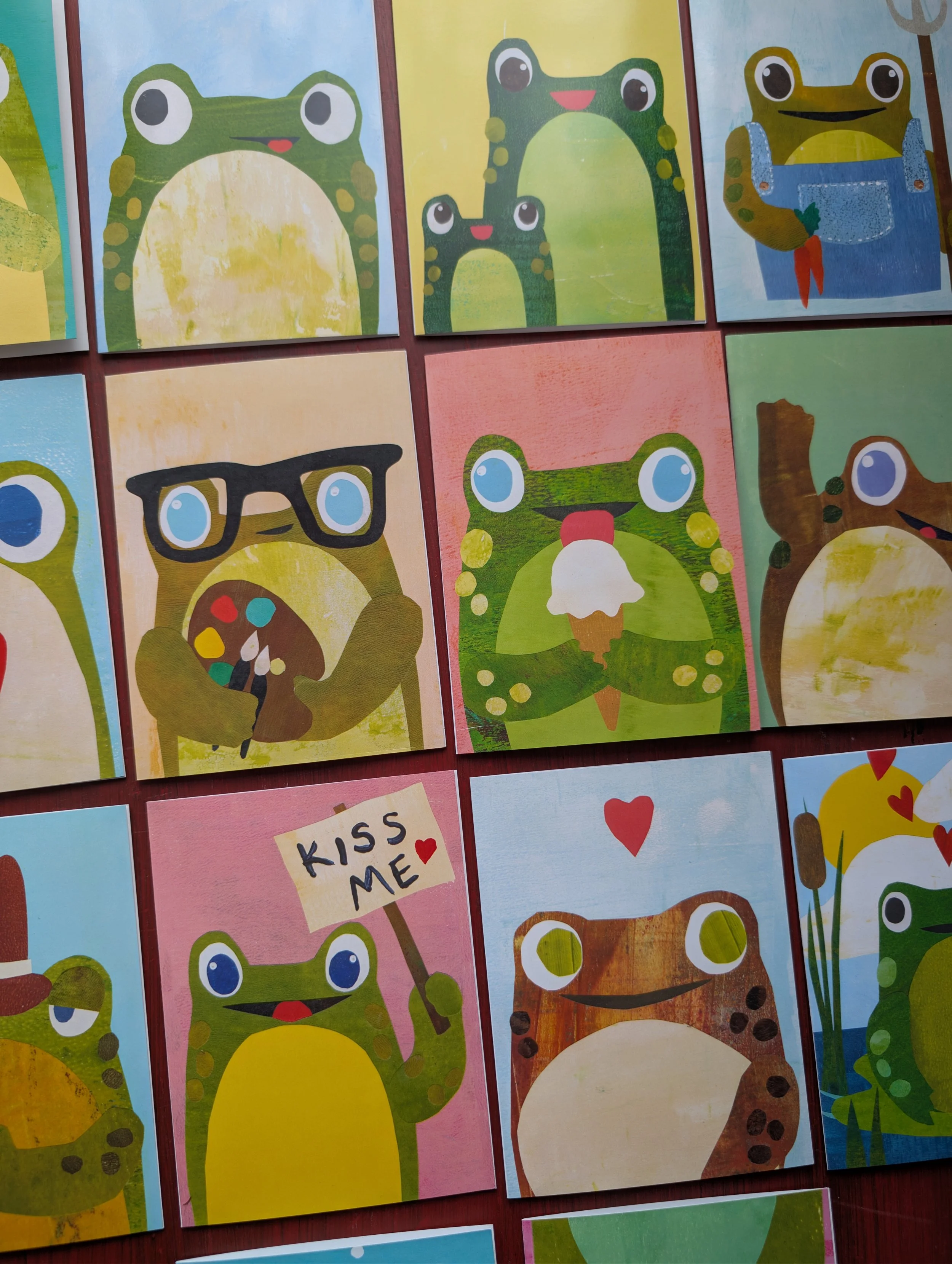 Seriously cute frog card collection