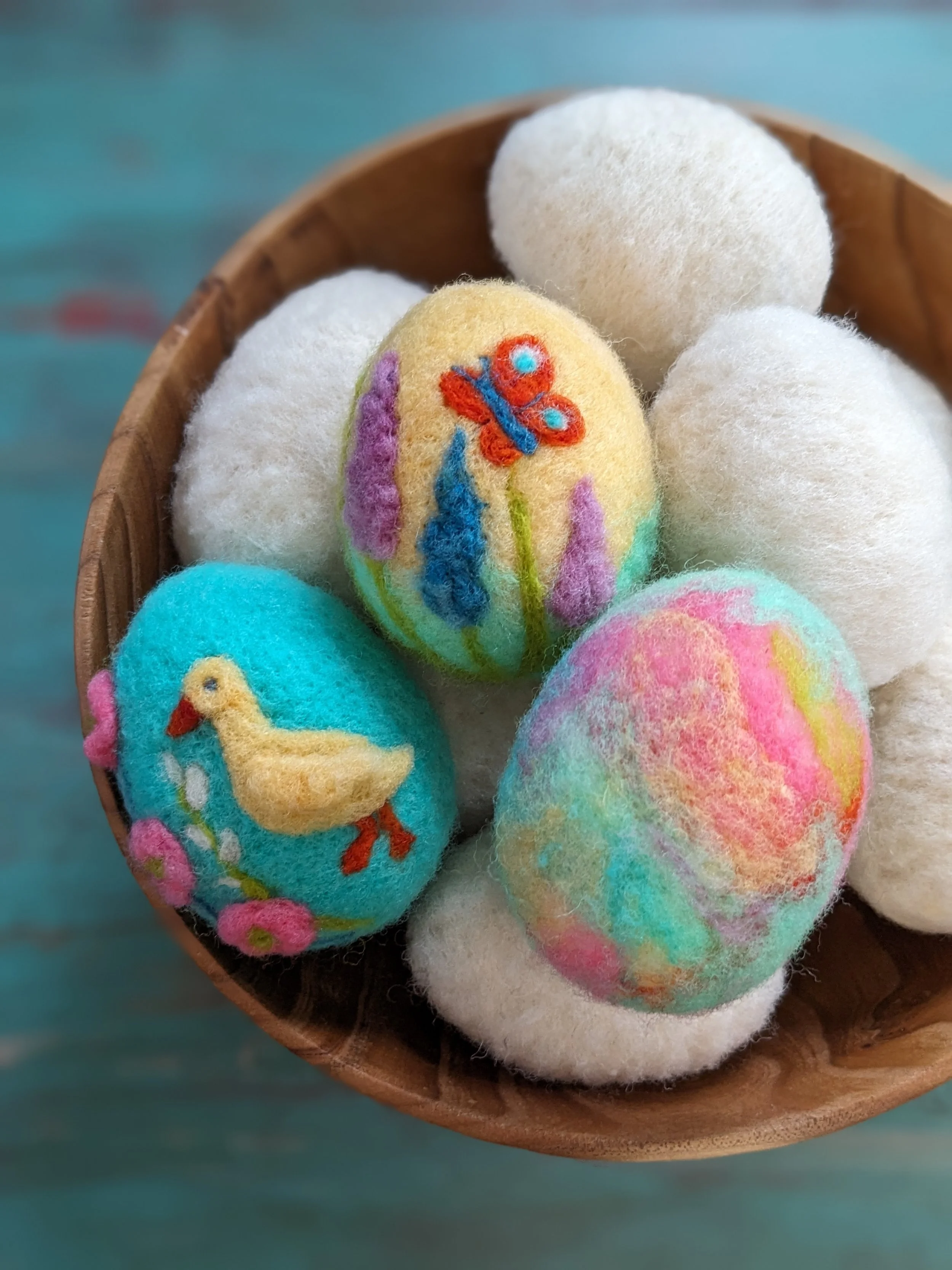 Needle felted Easter Egg workshop at Campfire Bay Resort Feb 28th, 3:00