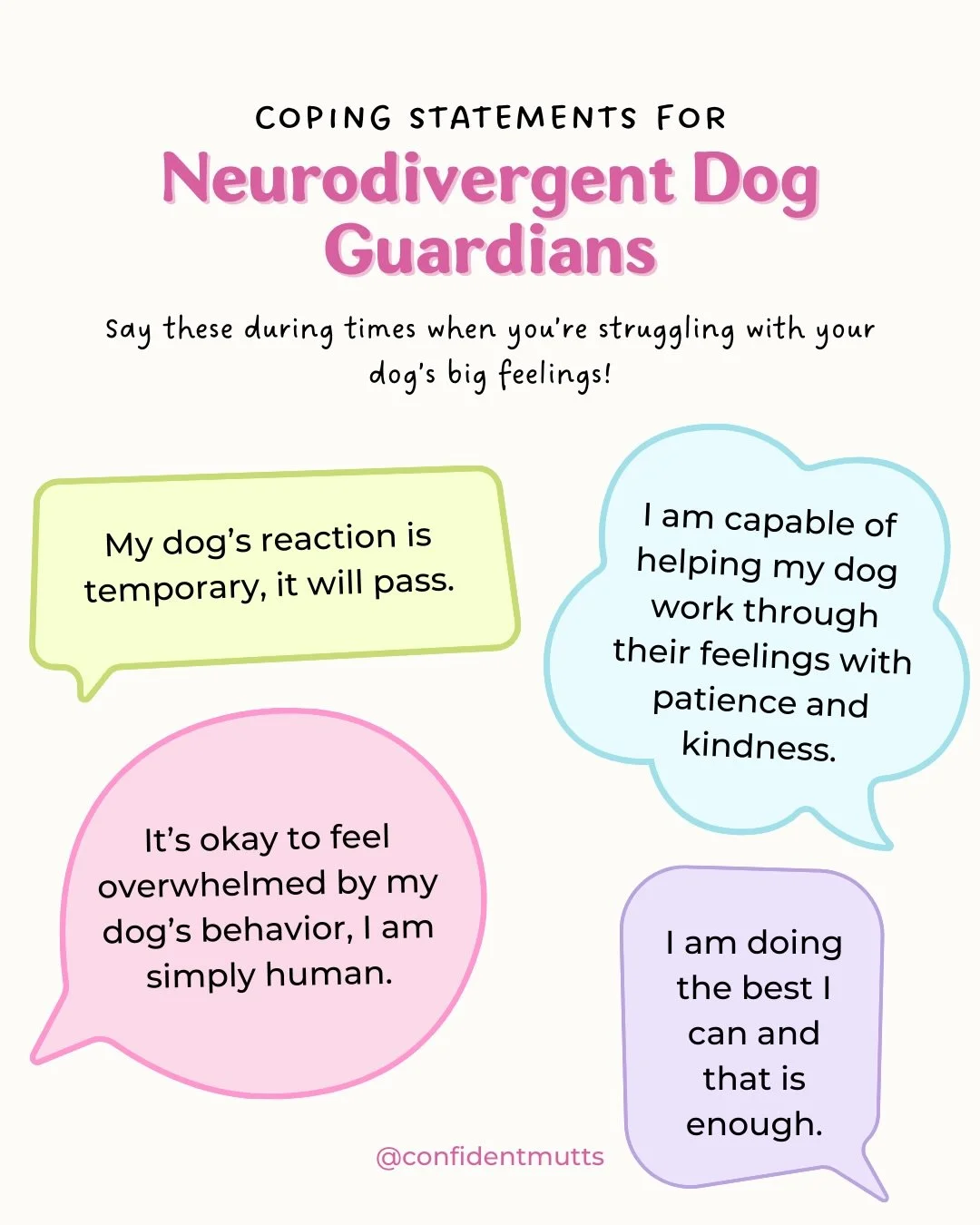 Last week I posted a reel talking about how the actual training portion of working through your dog&rsquo;s big feelings isn&rsquo;t the hardest part of training. The hardest part is changing your own behavior patterns and responses. 

For us neurodi