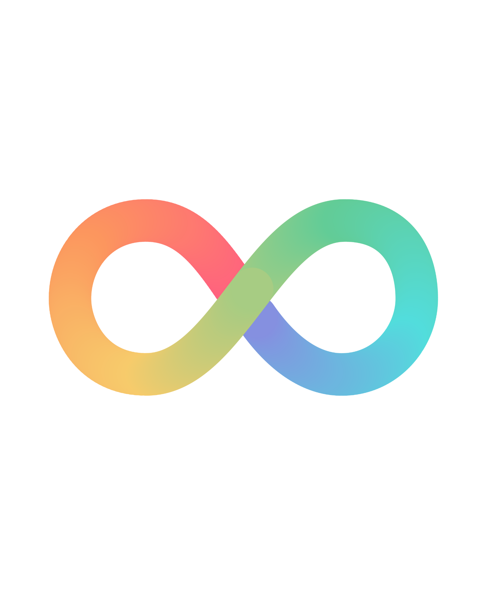 Rainbow infinity symbol for neurodivergence
