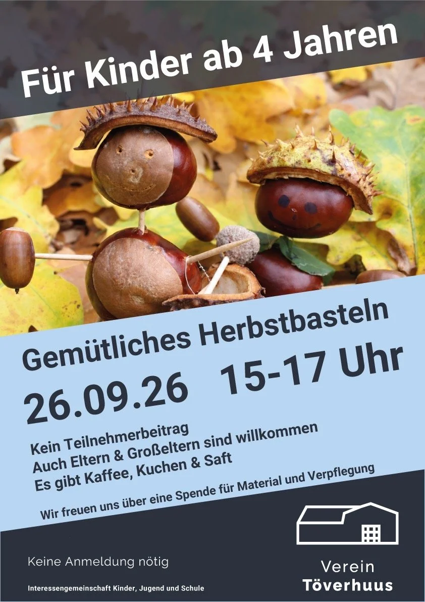 Gemütliches Herbstbasteln für Kinder ab 4 Jahren