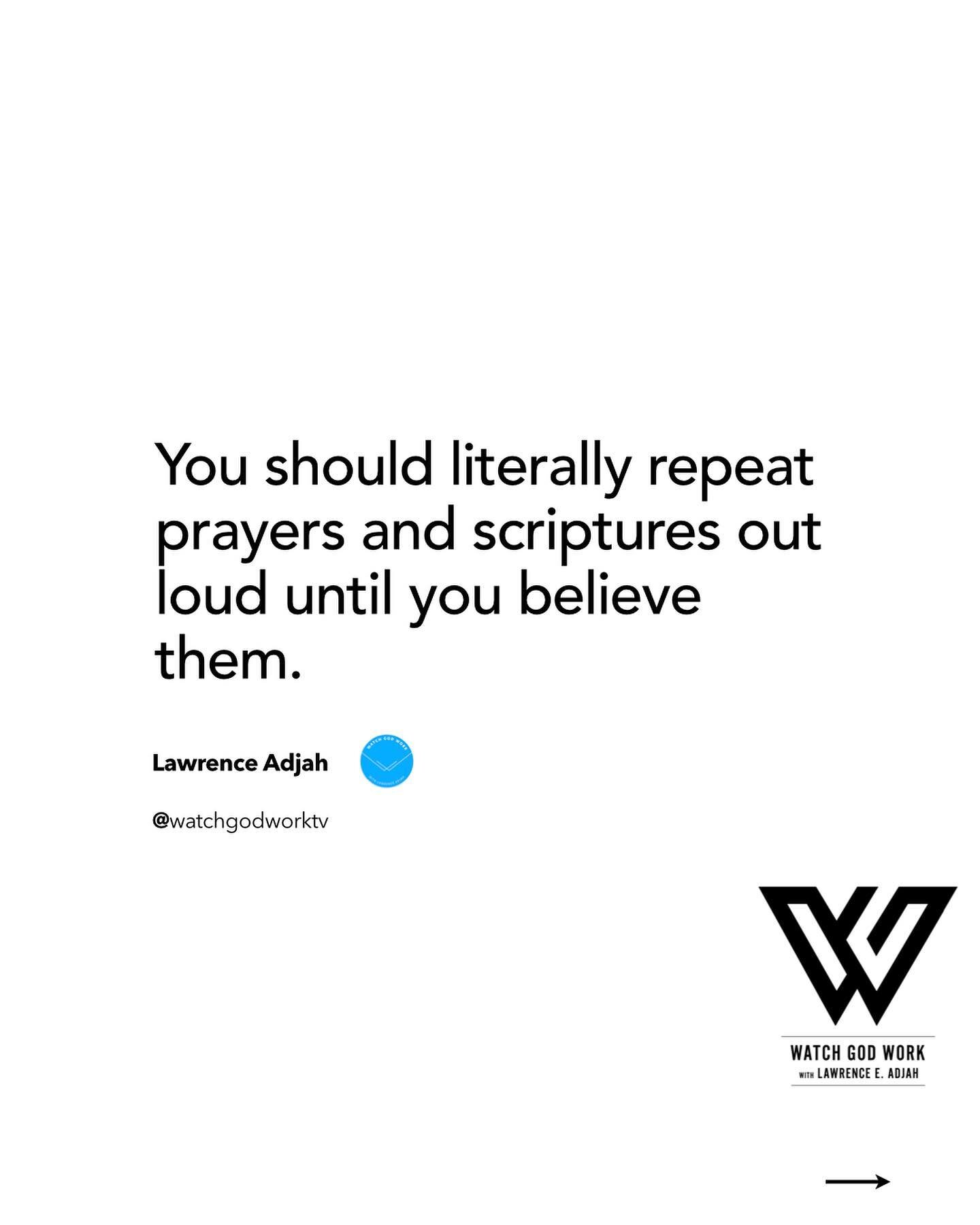 Until you truly believe it in the moment. 🙏🏾

@adjah_l for @watchgodworktv 
Inspiration and Practical Wisdom to Live a Good Life, A Godly Life 

Watch God Work.
________________________ 
Watch / Listen / Subscribe to our latest episodes now via You