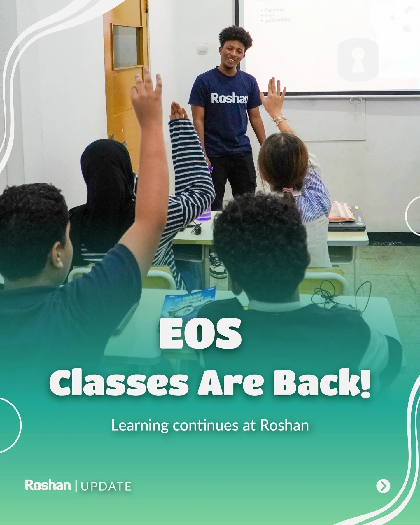 EOS classes are officially back at Roshan! 🎉

We&rsquo;re excited to open our doors to students once again as we begin a new term dedicated to learning, growth, and meaningful connections. 📚✨ This term brings fresh opportunities to expand knowledge
