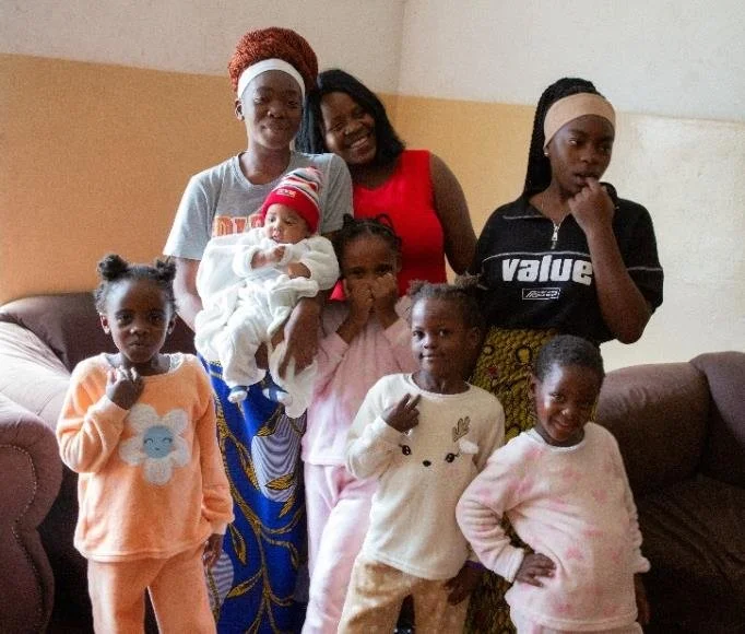 All the Chimwemwe girls and Mum together