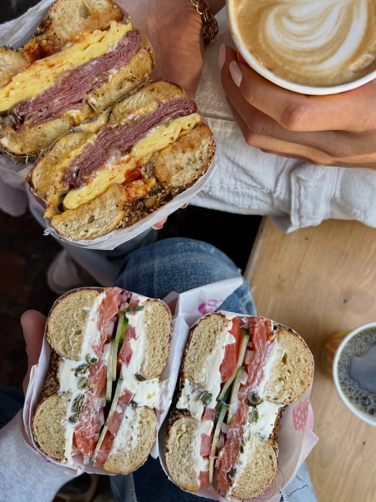 No. 1 #snowmageddon / treacherous ice storm survival tactic: have lots of #baeggies on deck. It&rsquo;s the poifeckt time to stock up on carbs. Stay chuned for intel regarding shop closures first thing tomorrow morning!!!! ❄️🧊🏂 #staysafe #staycute 