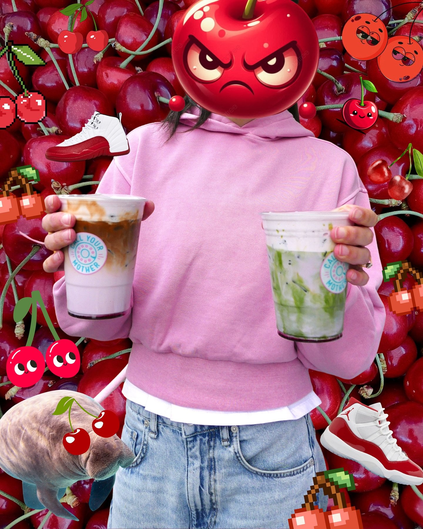 VERY 🍒CHERRY🍒 LATTES, MATCHA LATTES &amp; BLACK ICED TEA JUMPING OFF ALL SPRING‼️‼️‼️🍒🍒🍒🍒 #socherryrightnow