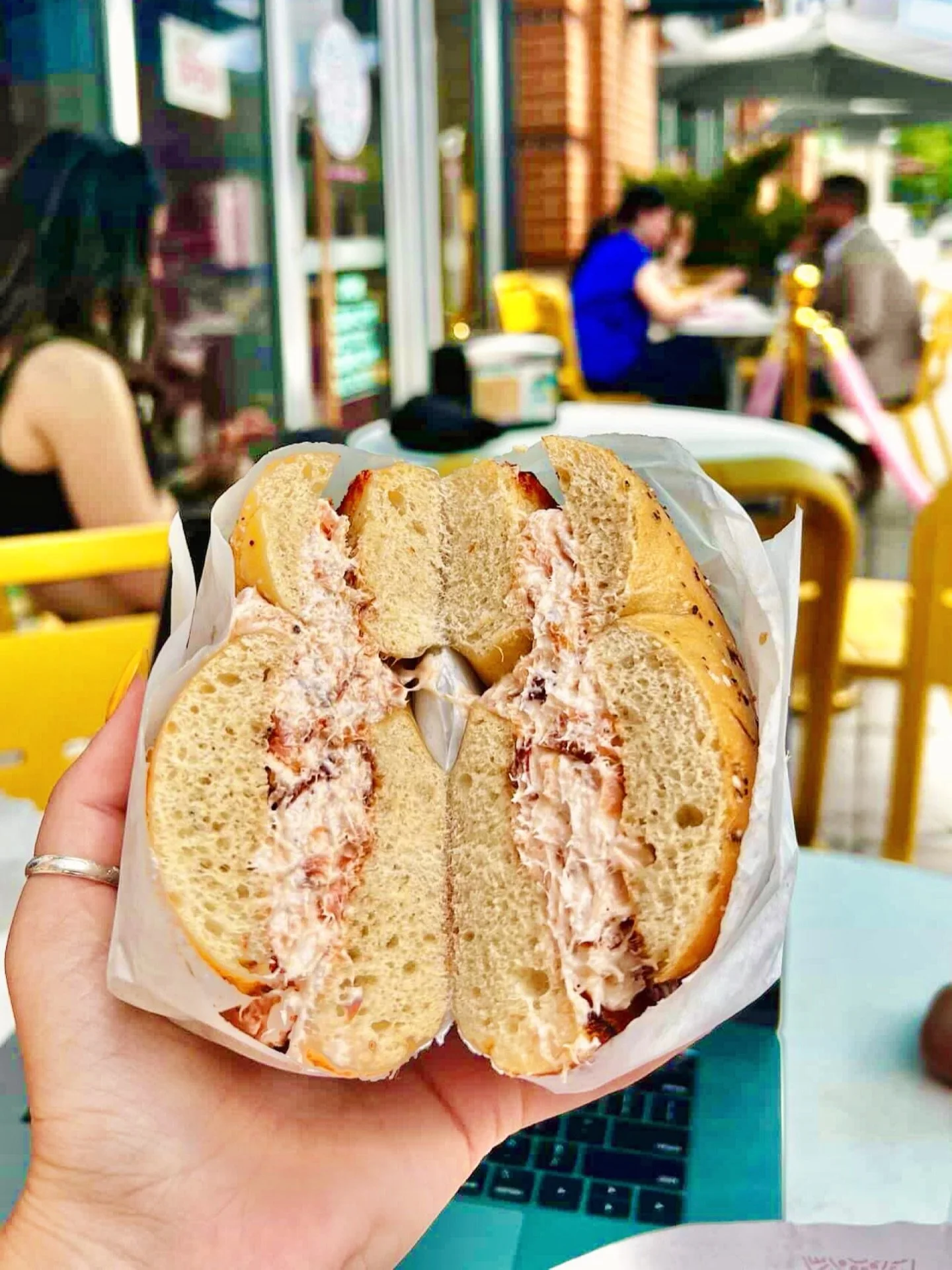 #CANDIEDSALMON CREAM CHEESE + MAPLE SALT &amp; PEPPER BAEGGIE. A combo descended directly from carbohydrate heaven 😮&zwj;💨🤌🍁🧂🎣📸: @sophforpresident
