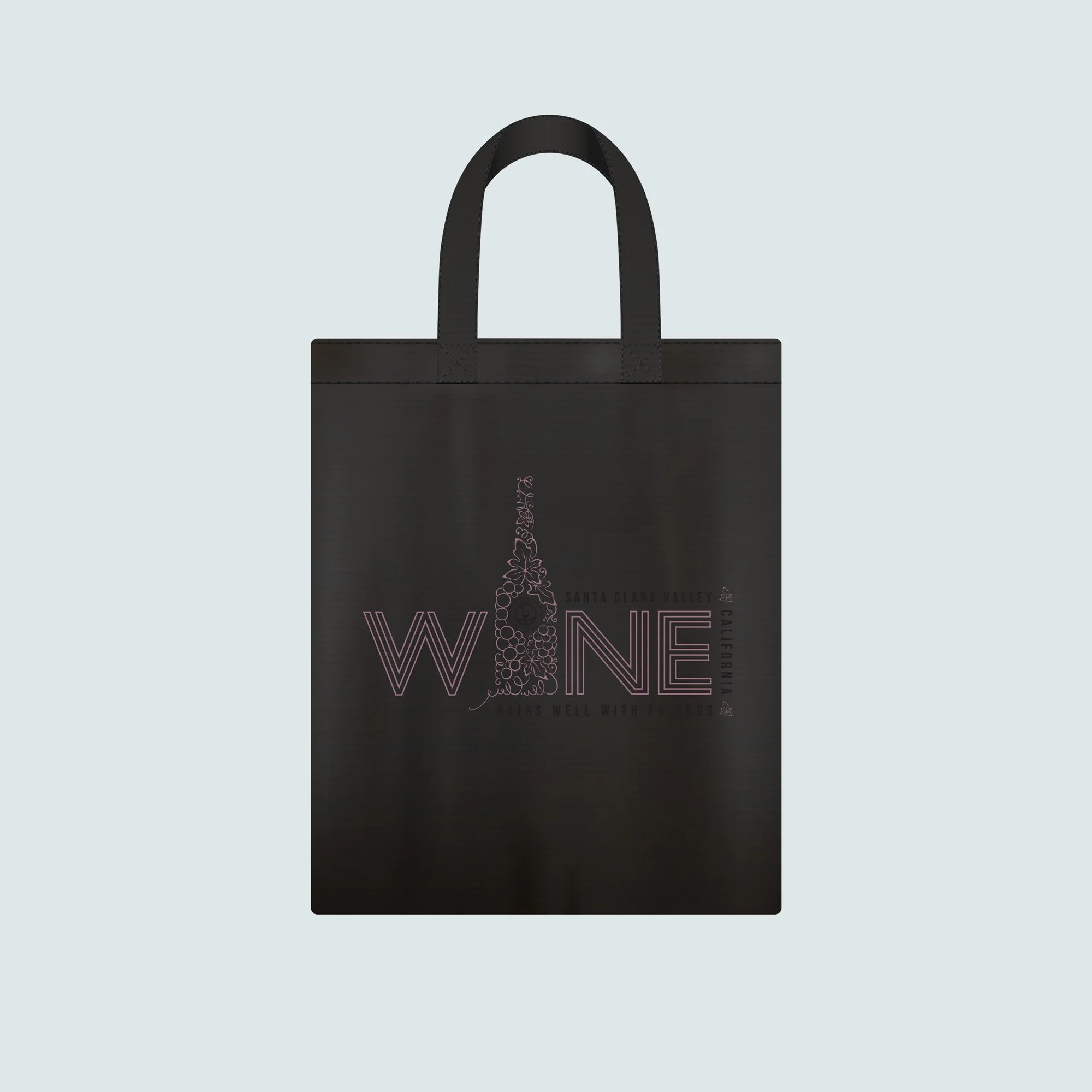 Black WINE Tote Bag