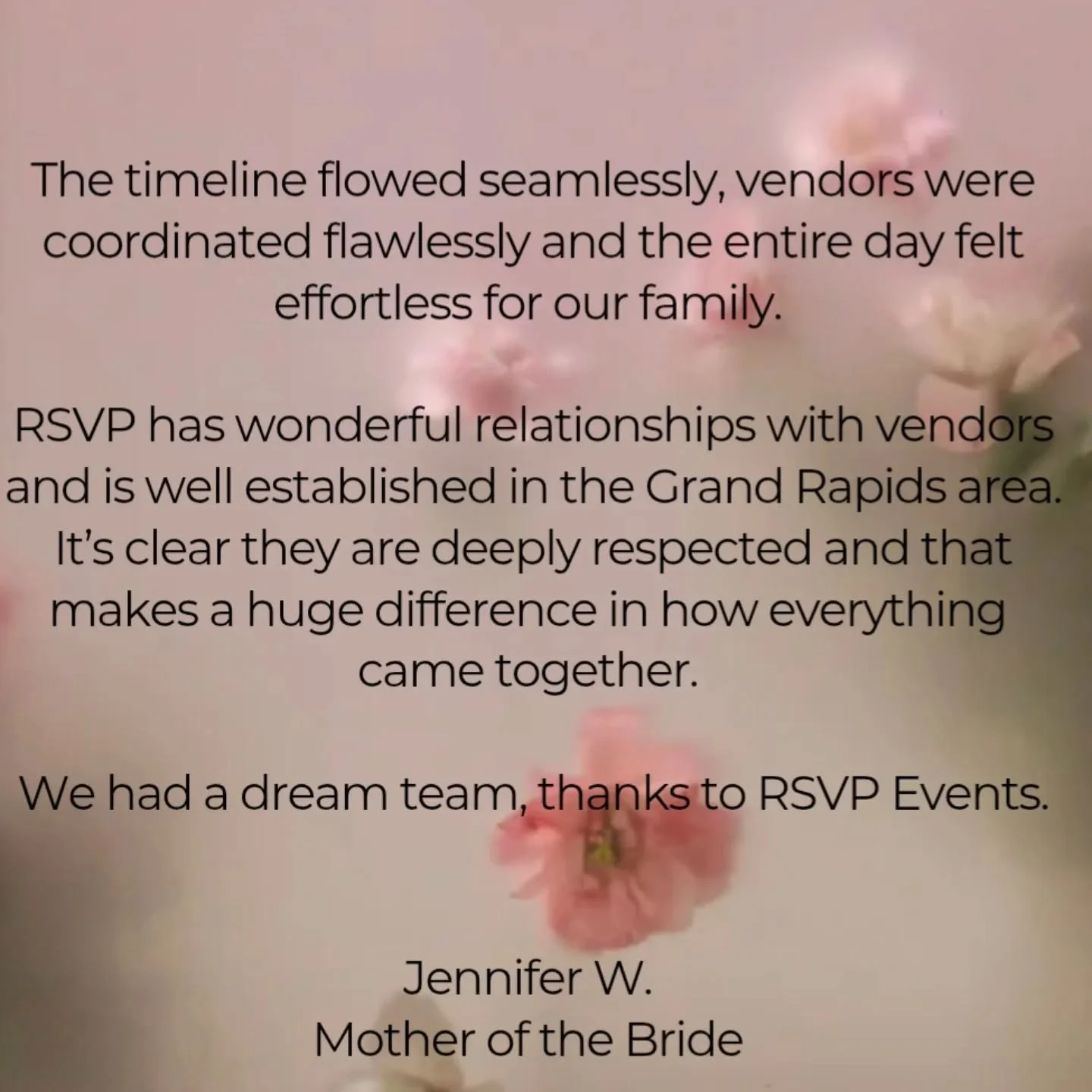 Endless appreciation for the incredible couples and their families we get to work with. Being part of their most meaningful moments in their life is something we are always grateful for. 

So thankful. ✨

#michiganweddingplanner #michiganweddings #we