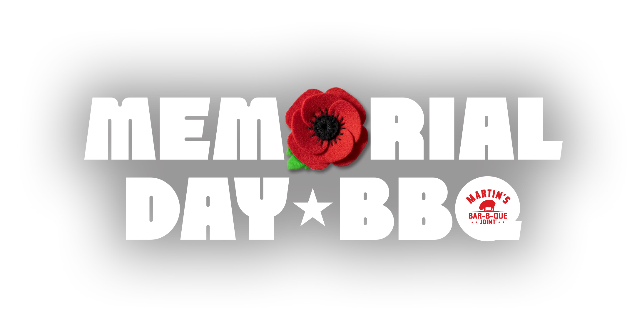 Memorial Day BBQ text logo