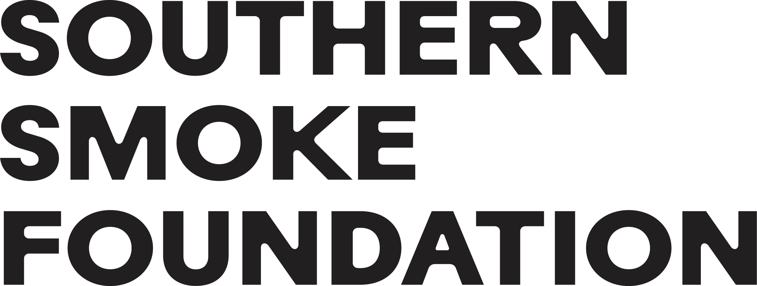 Large dark text reading “SOUTHERN SMOKE FOUNDATION” on a black background