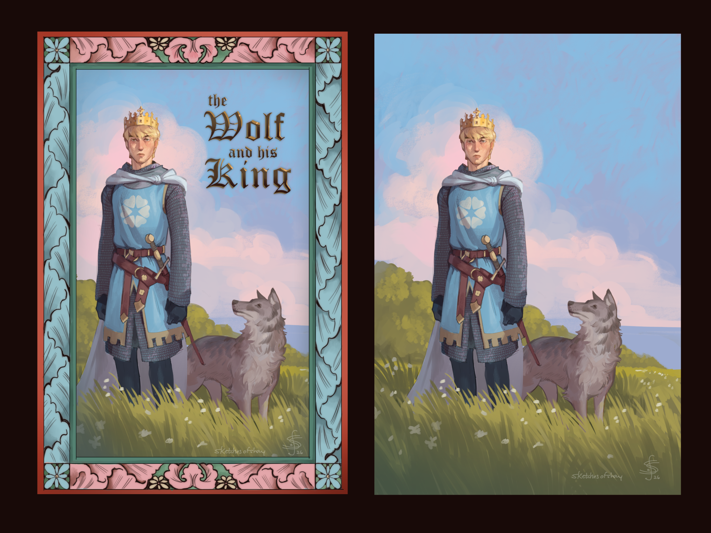 Mock Cover Design for The Wolf and His King by Finn Longman