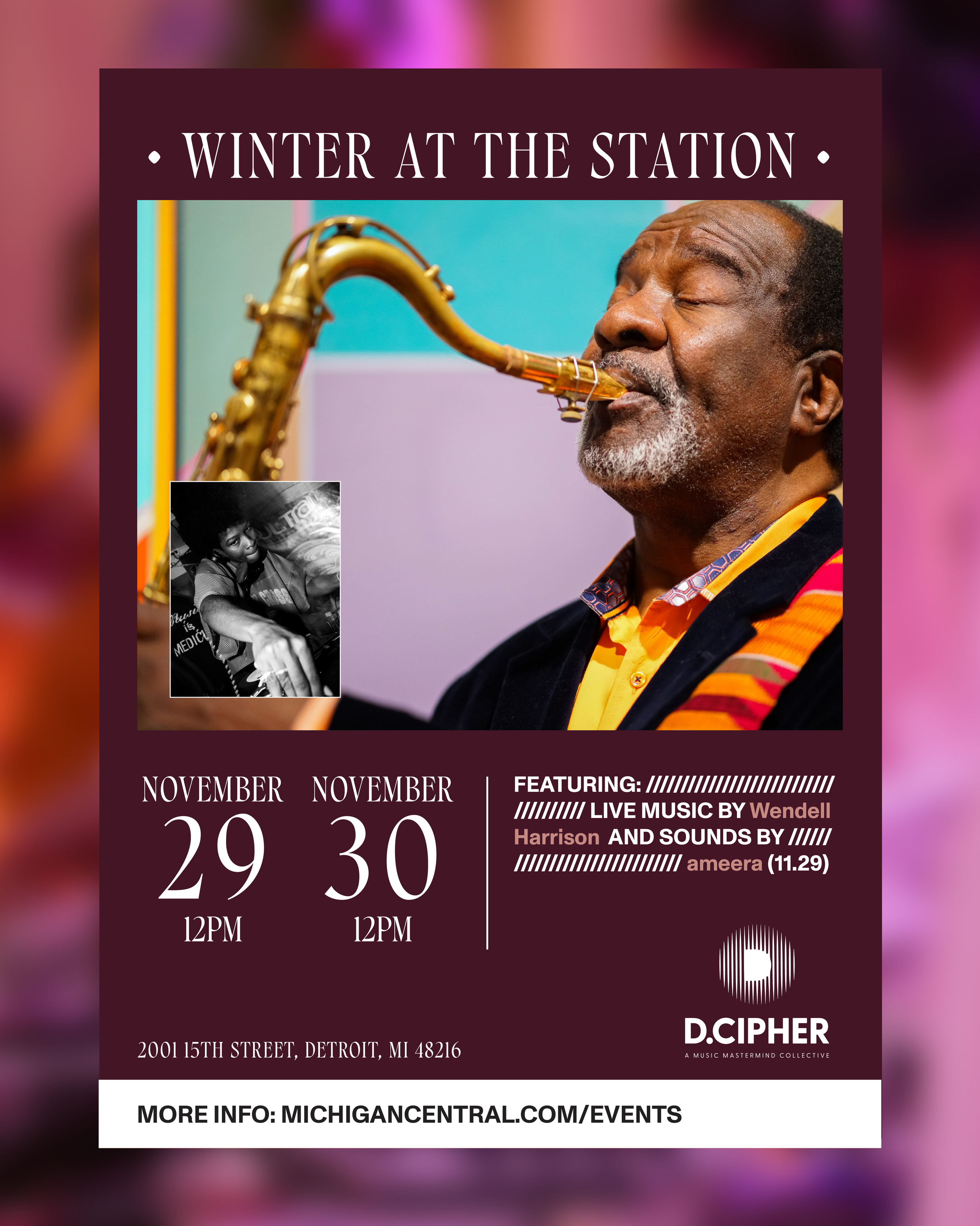 Winter at the Station wsg Wendell Harrison and ameera 