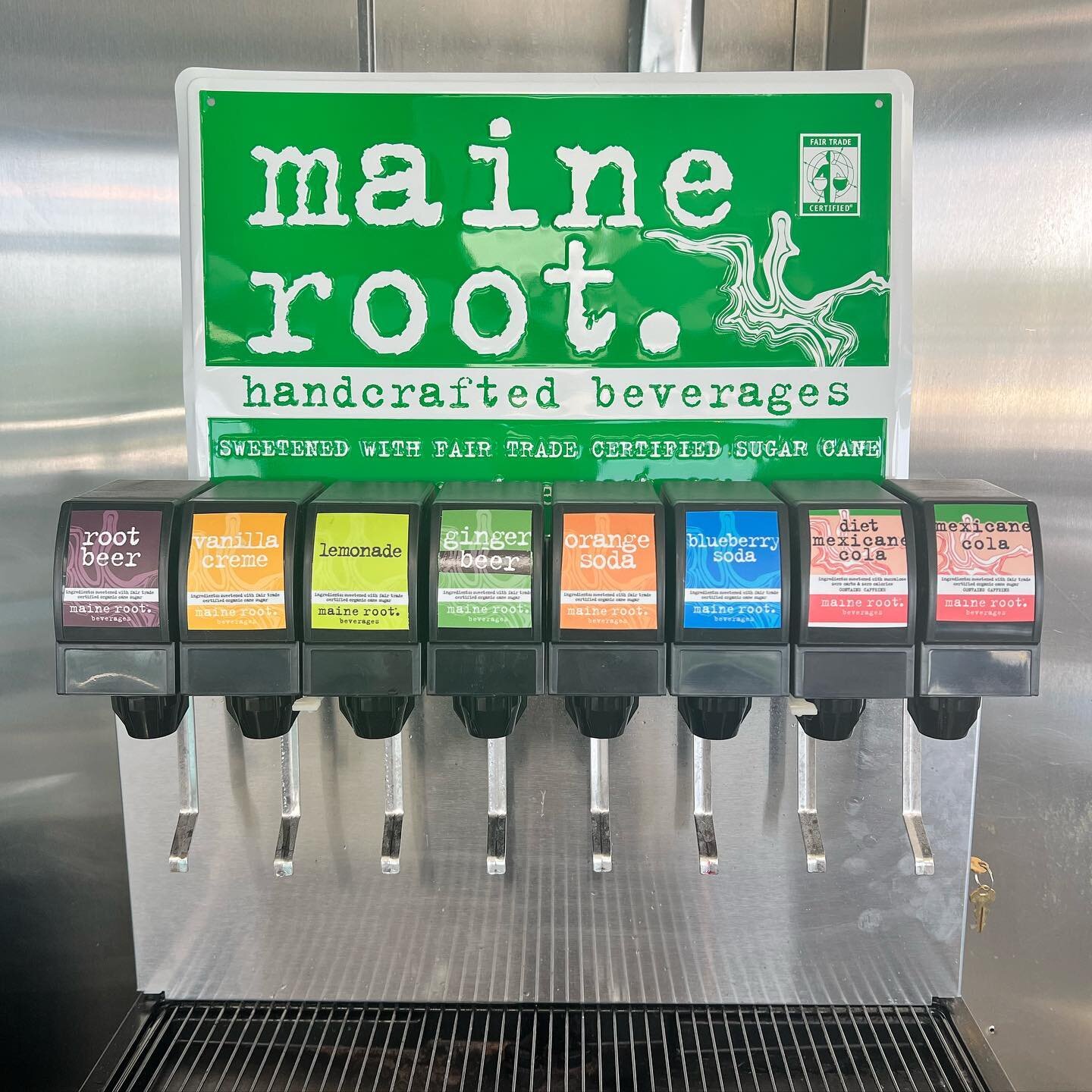 Proudly offering @maineroot hand crafted beverages in the following flavors! 

We can&rsquo;t wait for you all to try our uprooted shake which will combine vanilla ice cream, root beer, and @burleyoak coffee n cream for a boozy shake to pair with any