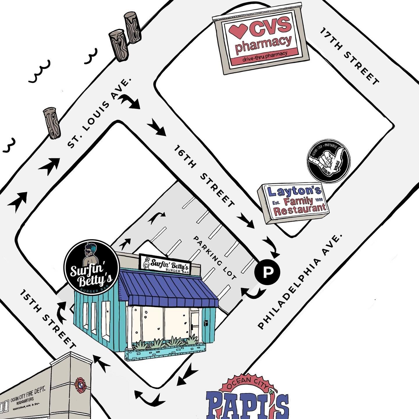 We&rsquo;ve been getting a lot of questions about where we are located, so here&rsquo;s a quick map of us and surrounding businesses! Aside from street parking and bike rack, there is a parking lot located just north of the strip mall for your conven