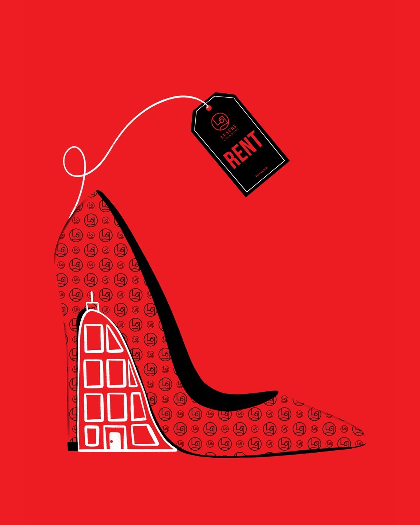 👠 Louboutin Shoe - Rent

Luxury footwear meets reality! This vibrant red Louboutin shoe is tagged with the cost of rent, paired with a custom monogram pattern that plays on the idea of luxury.

💭 How does this make you rethink your spending on high