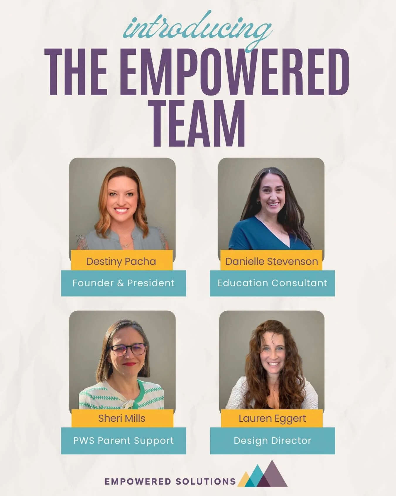 ✨The Empowered Team✨

At EmpowerED Solutions, we believe collaboration and heart are at the center of everything we do. Each of us brings unique expertise, lived experiences, and a shared passion for supporting families and schools.

👩&zwj;🏫 Dr. De