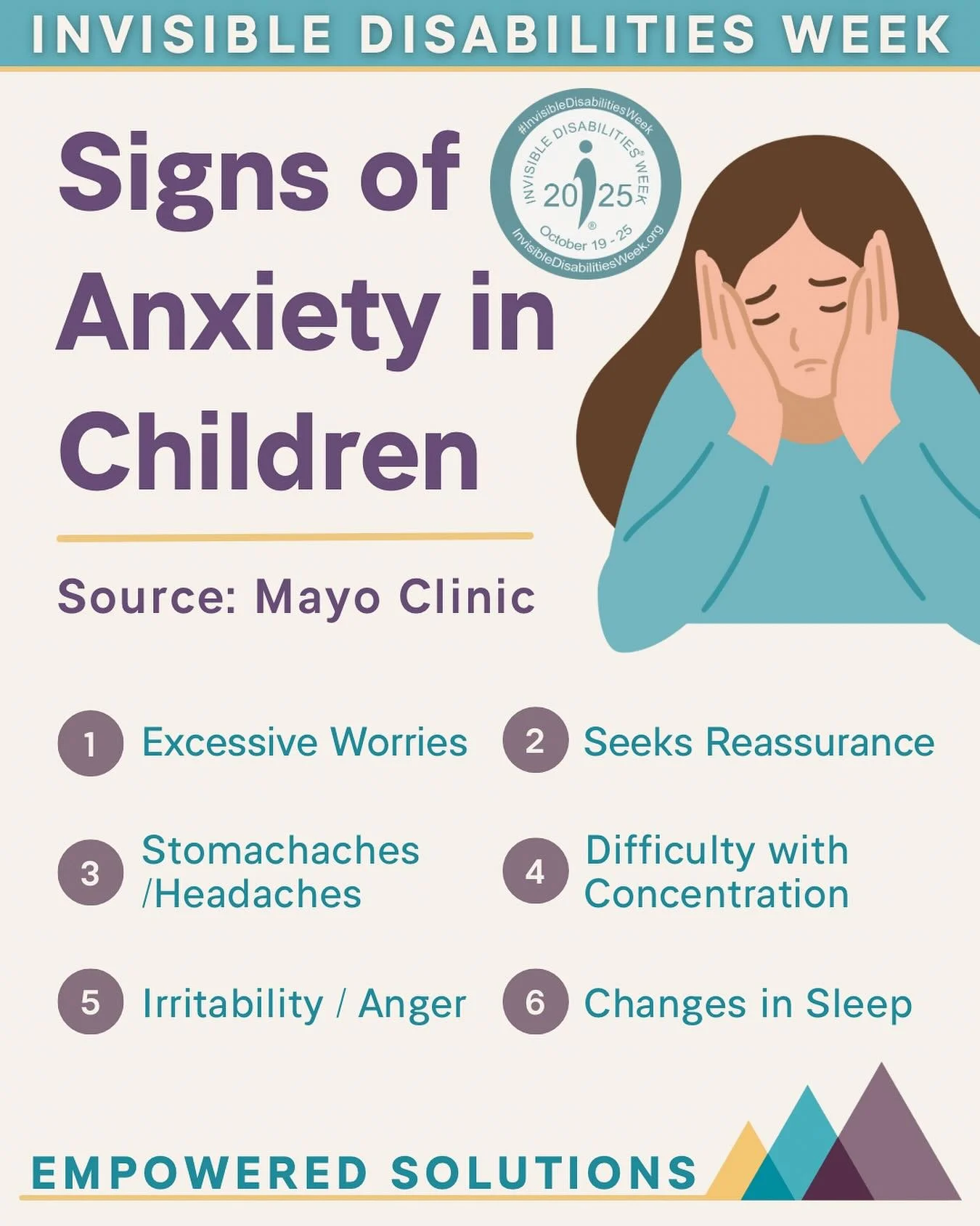 💡Invisible Disabilities Spotlight: ANXIETY🔦
Anxiety can affect any child — those with Prader-Willi syndrome (PWS), Autism, ADHD, or no known diagnosis at all. It’s one of the most common yet invisible roots of dysregulation, often show
