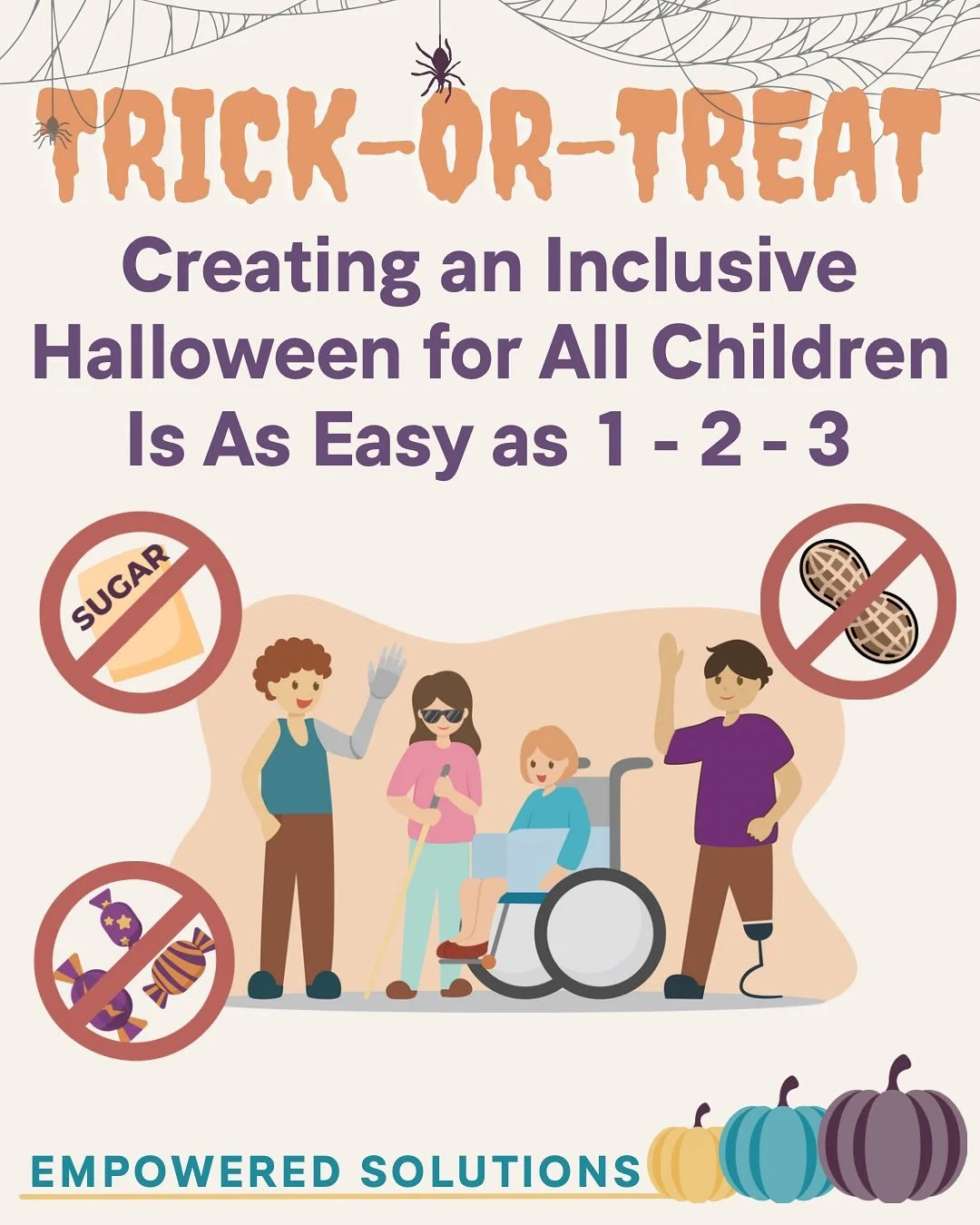 🎃Creating an Inclusive Halloween👻 
Halloween should be full of fun — not fear or frustration. With a few simple steps, you can make your home more welcoming for every trick-or-treater.🧡🖤
1️⃣ Create an accessible pathway
If your home has s