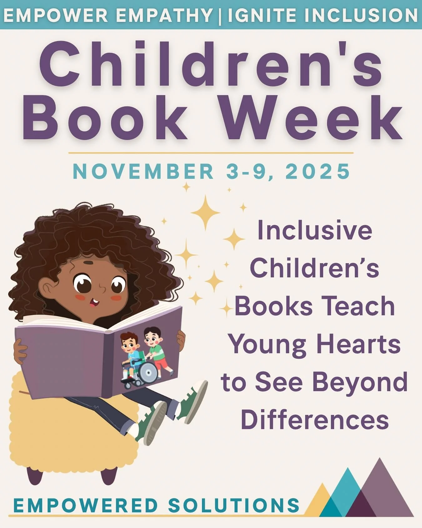 📚Children&rsquo;s Book Week

✨Inclusive stories have the power to open minds and hearts. When children read about characters with different abilities, backgrounds, and experiences, they begin to understand that every story and every person matters.
