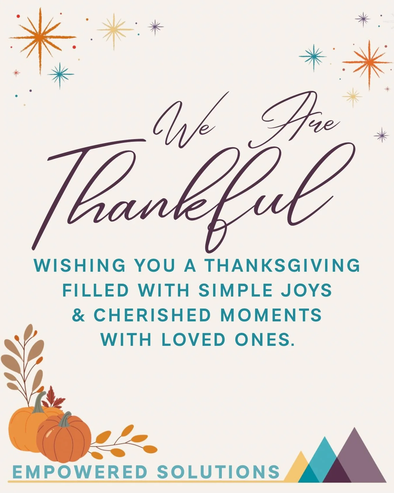 ✨Happy Thanksgiving✨

I am grateful today and every day for the families, educators, and professionals who make this work so meaningful. Wishing you a Thanksgiving filled with simple joys, calm moments, and the people who make your life brighter.🧡🍂