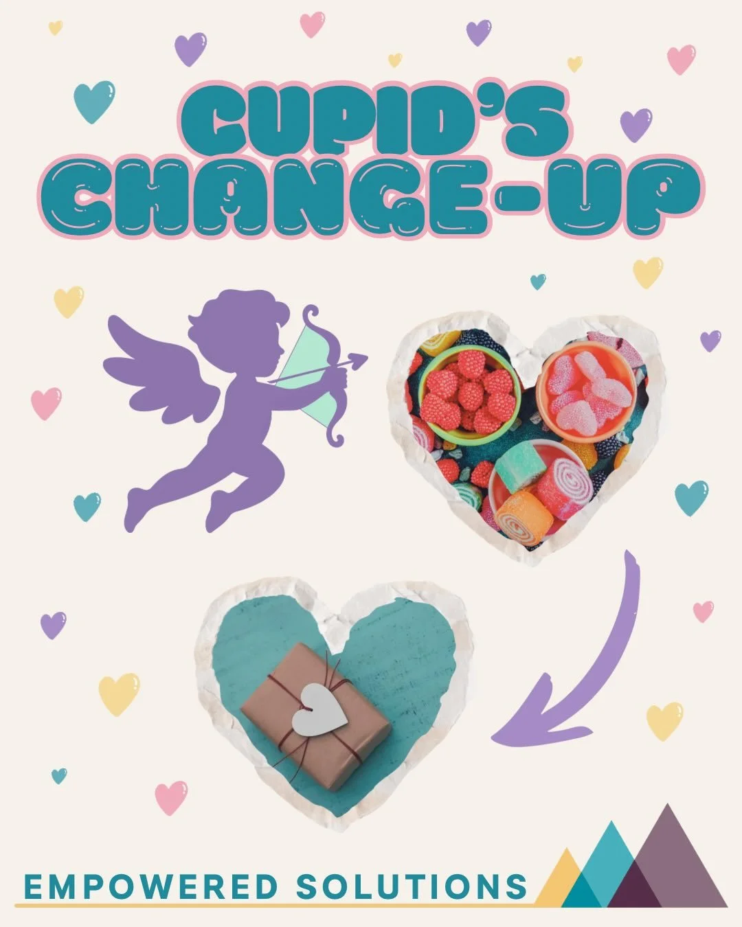 💘 CUPID&rsquo;S CHANGE-UP 🔄

Think of it like the &ldquo;Switch Witch,&rdquo; where some families swap Halloween candy for a special surprise. Cupid&rsquo;s Change-Up offers a similar Valentine swap that keeps celebrations joyful, inclusive, and sa