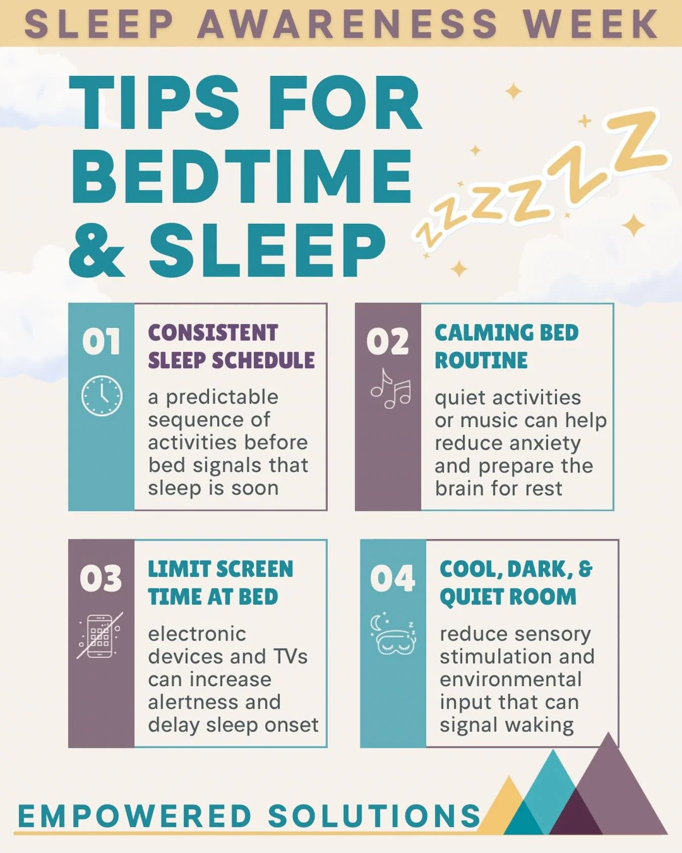 😴 Sleep Awareness Week

Sleep challenges are common for individuals living with Prader-Willi syndrome (PWS), and establishing healthy sleep routines can make a meaningful difference in regulation, mood, and daytime functioning.

Here are 4️⃣ simple 