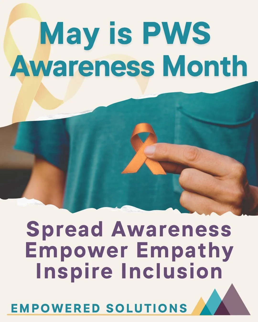 🧡🧡 It&rsquo;s HERE...
May is Prader-Willi Syndrome Awareness Month🎗

PWS impacts not only health and hunger, but also learning, emotional regulation, behavior, and daily activities in complex ways. These are not choices, but differences in how the