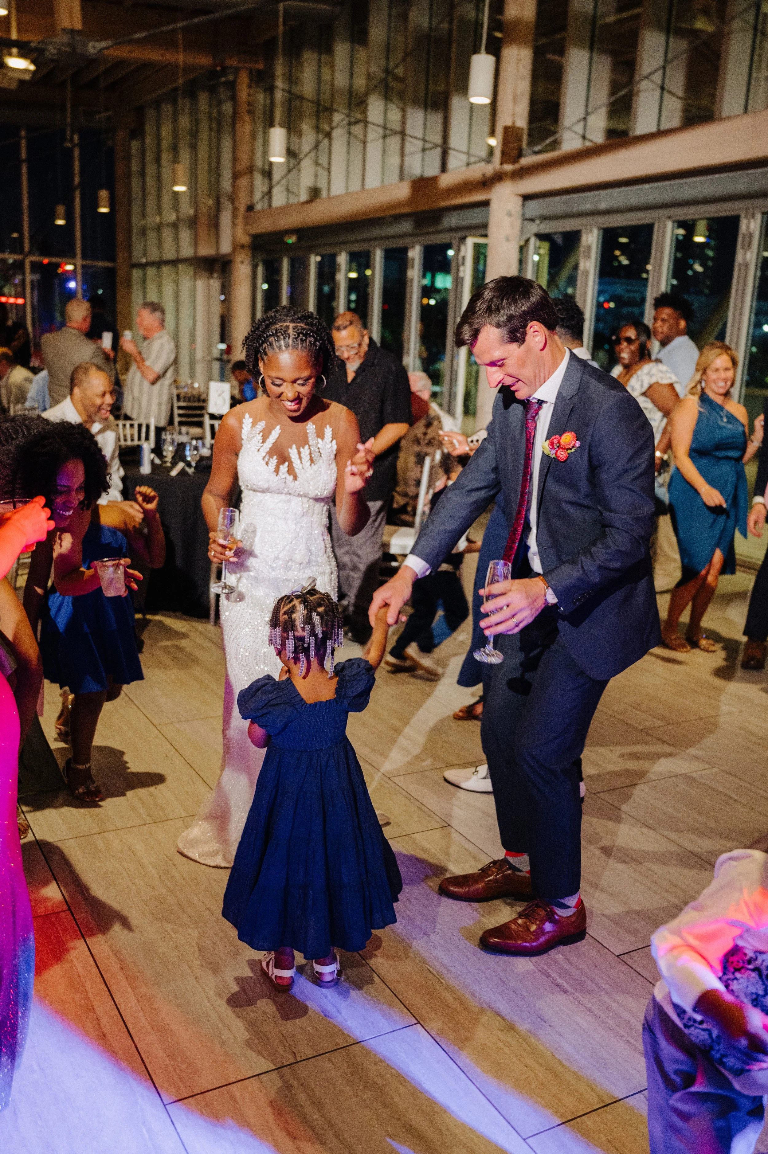 Elegant soft glam bridal makeup on brown bride at Tampa Bay riverside venue