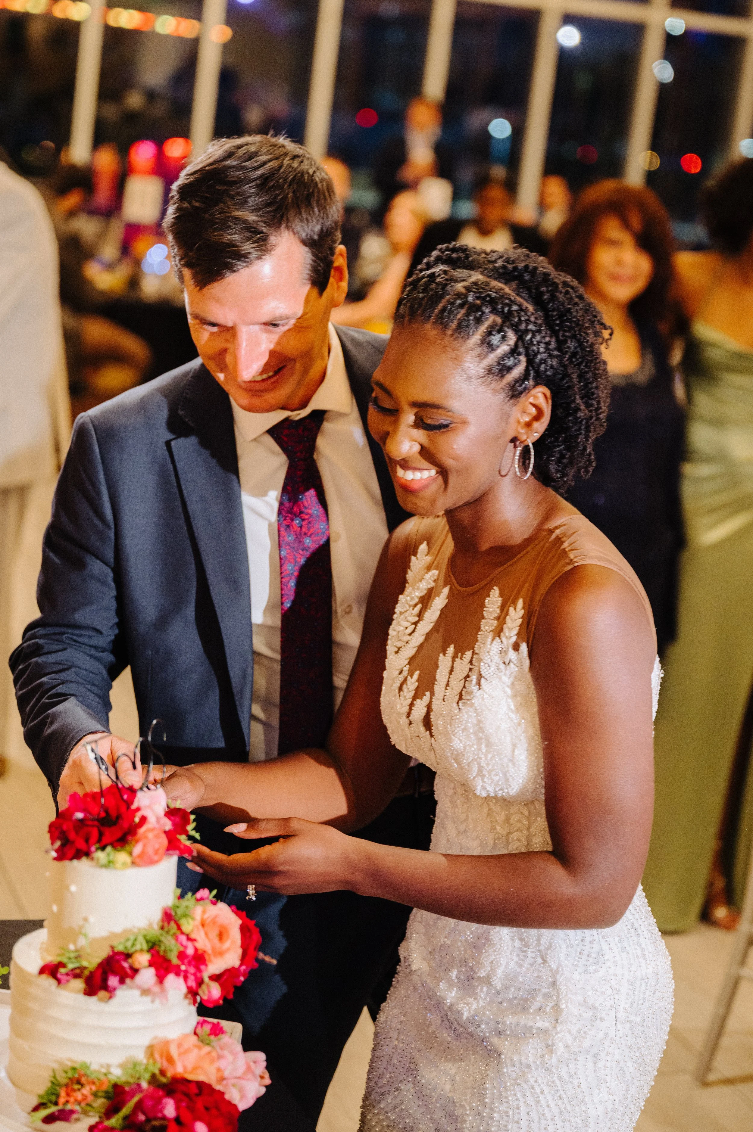 Luxury bridal portrait of brown bride at Tampa waterfront wedding by Atelier by The Spade Effect