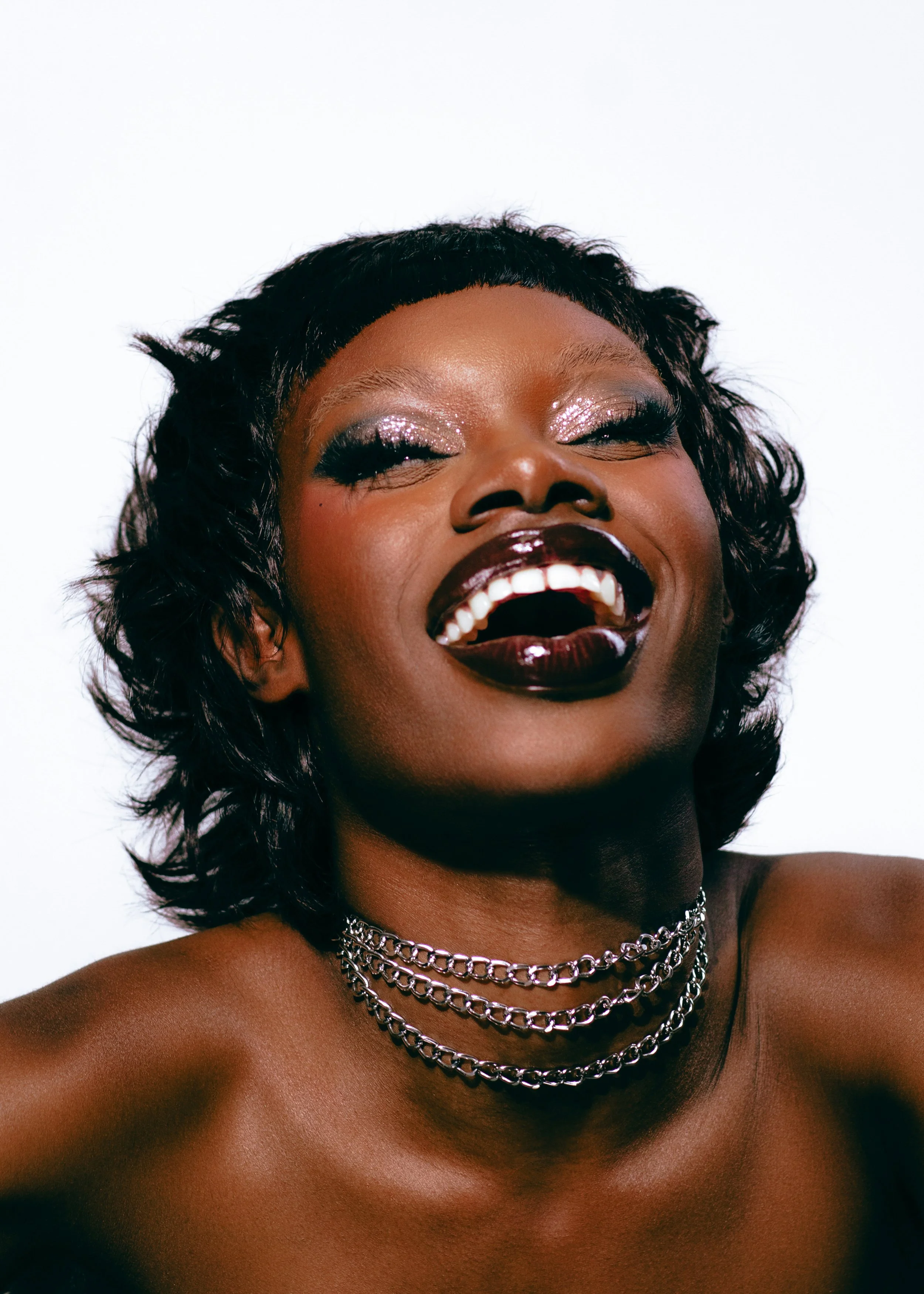 High-fashion editorial glam for Tampa-based photoshoot — flawless skin and clean lines