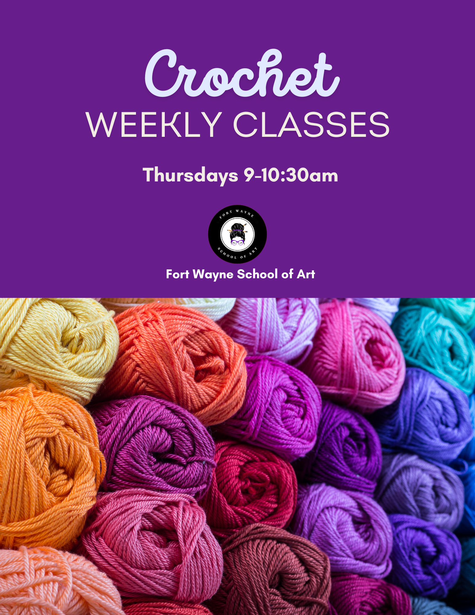 4/9-4/30 Thursdays Crochet Classes