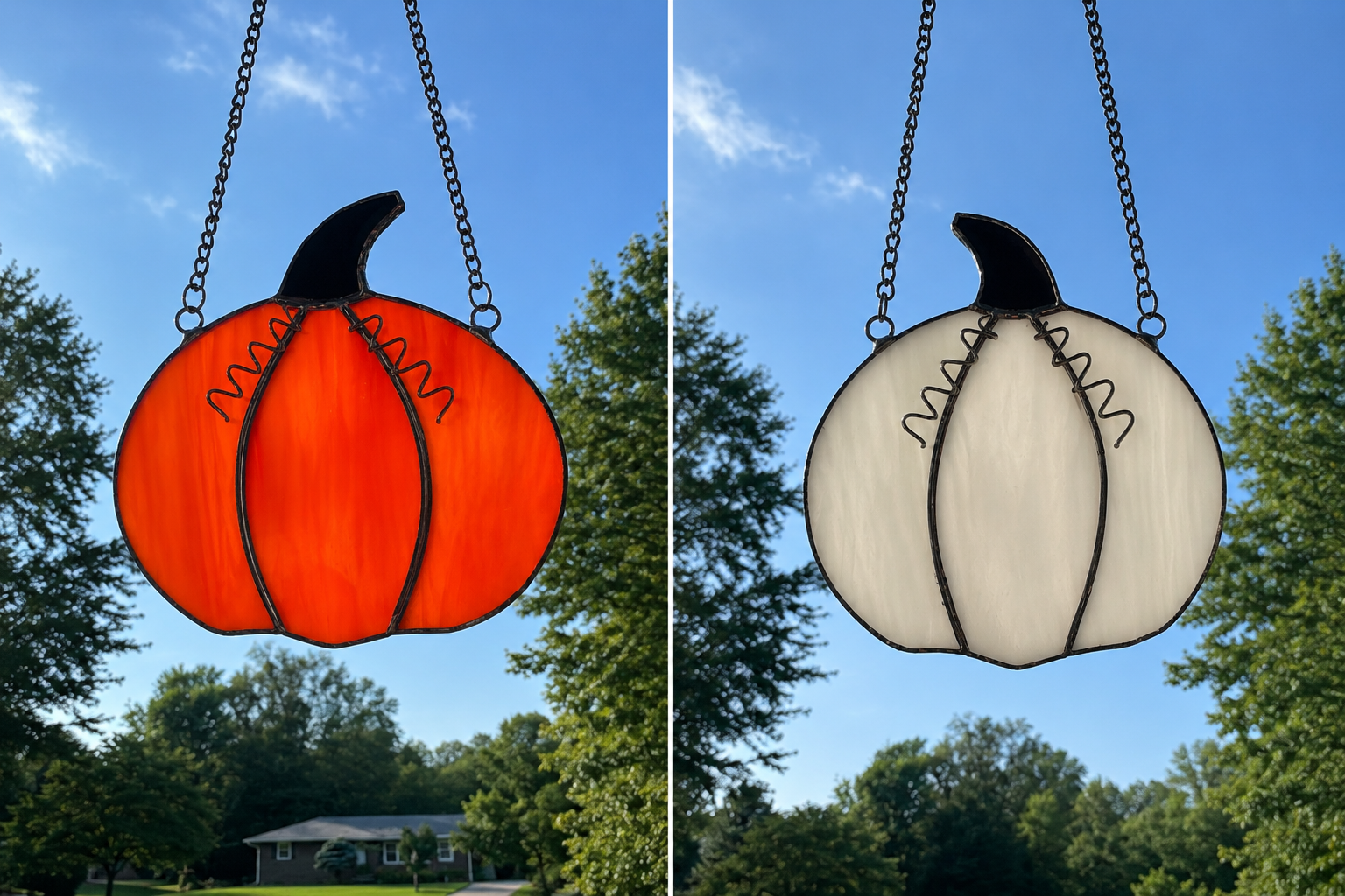 Orange Pumpkin Stained Glass Kit