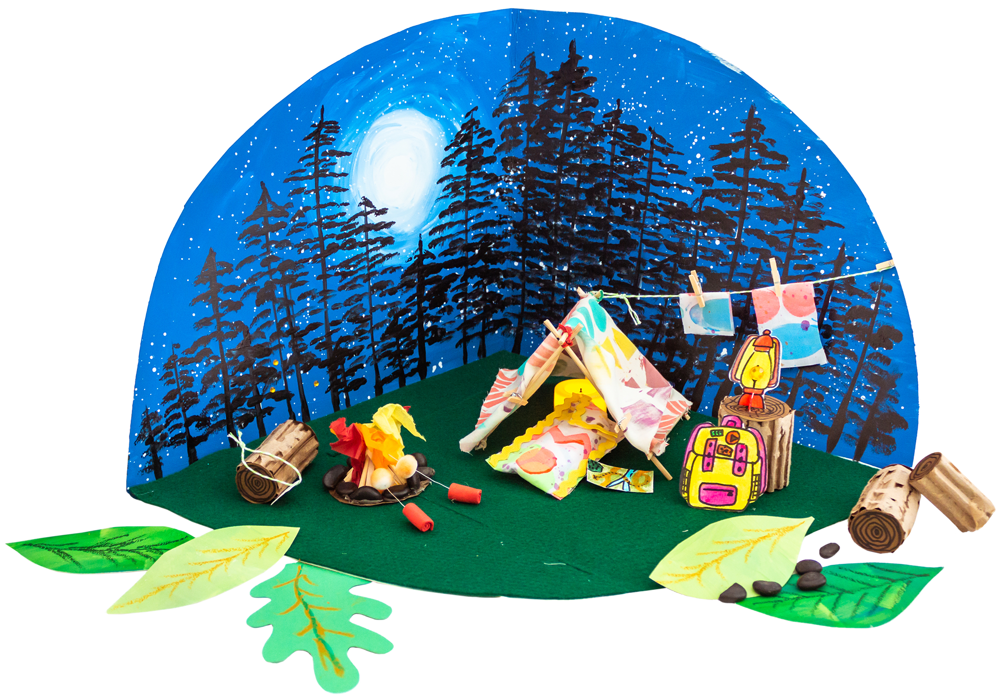 Camping Under the Stars Diorama Transparent.png