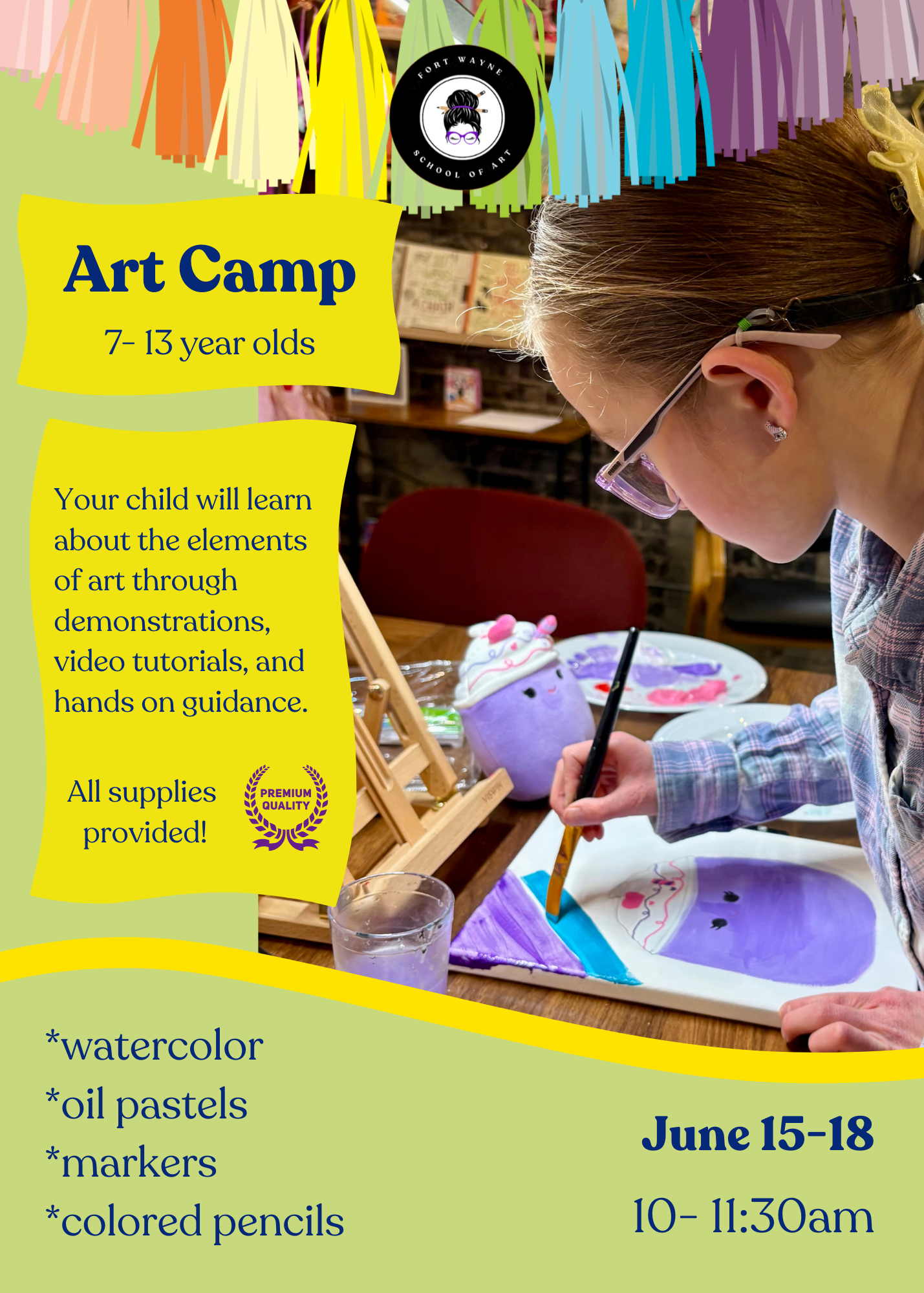 June 15-18  Art Camp Kids