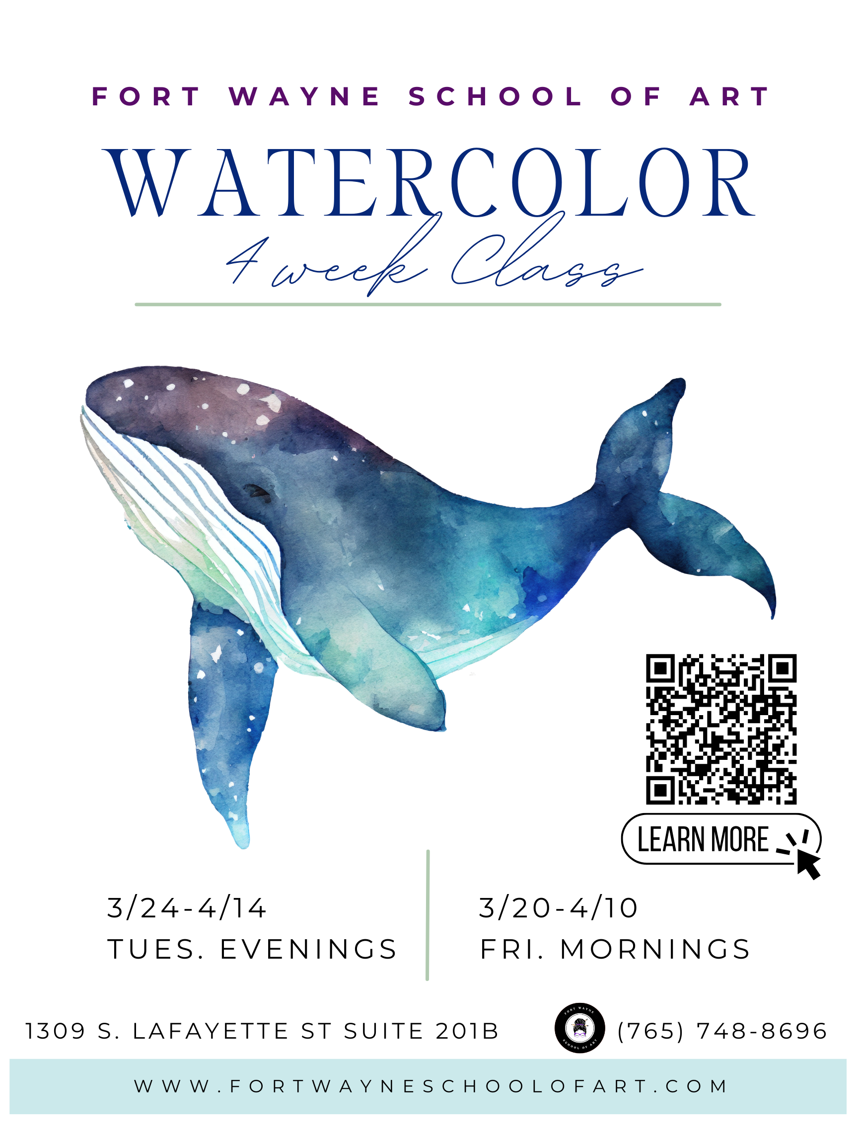 3/24-4/14  Tuesdays Watercolor Class