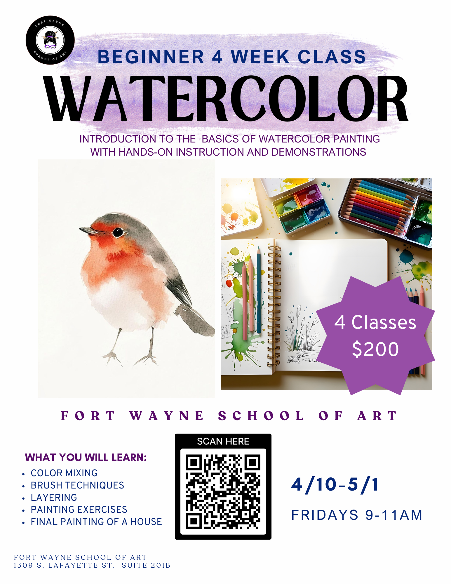 Fridays Watercolor Class