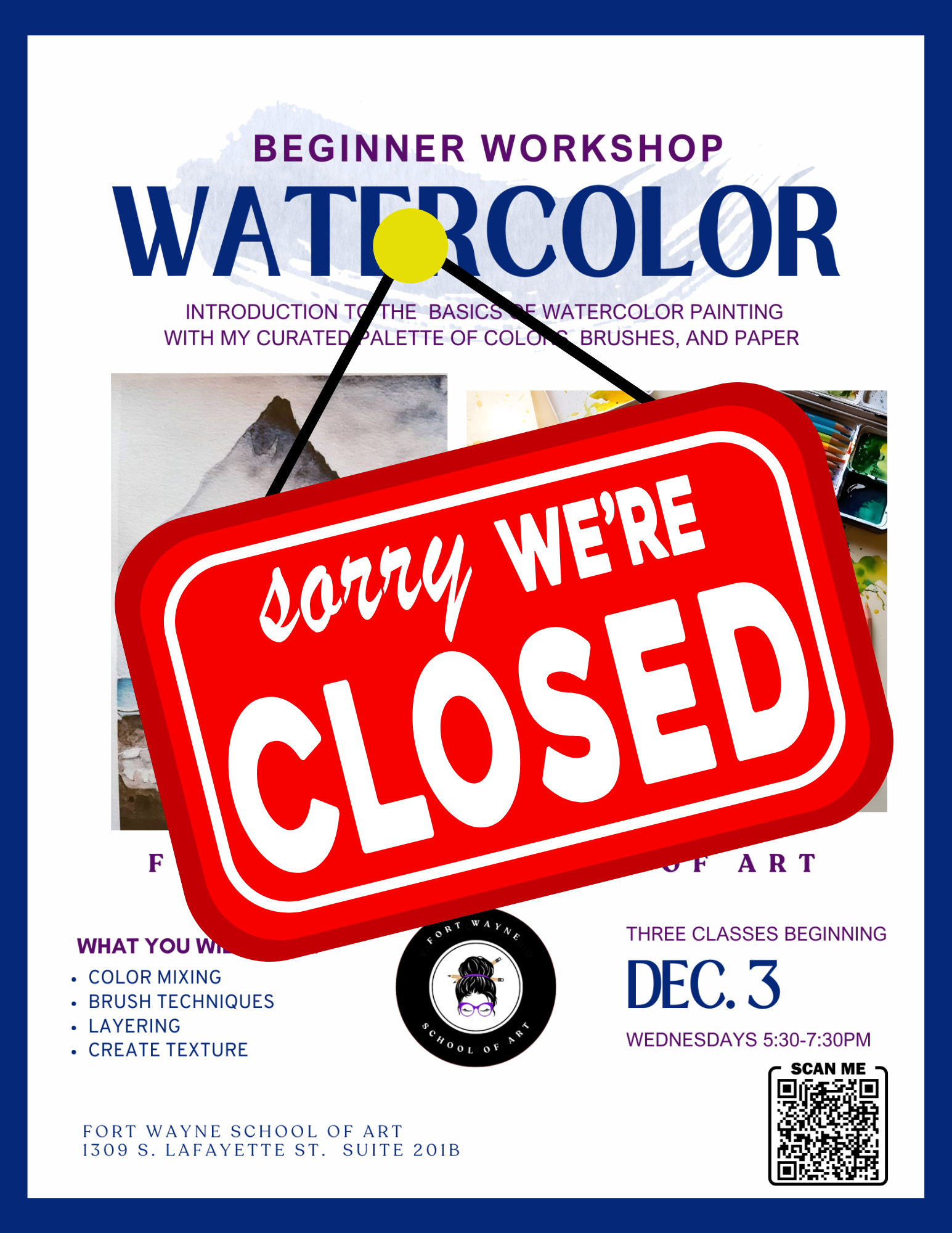 Watercolor Class Evenings 3 week course
