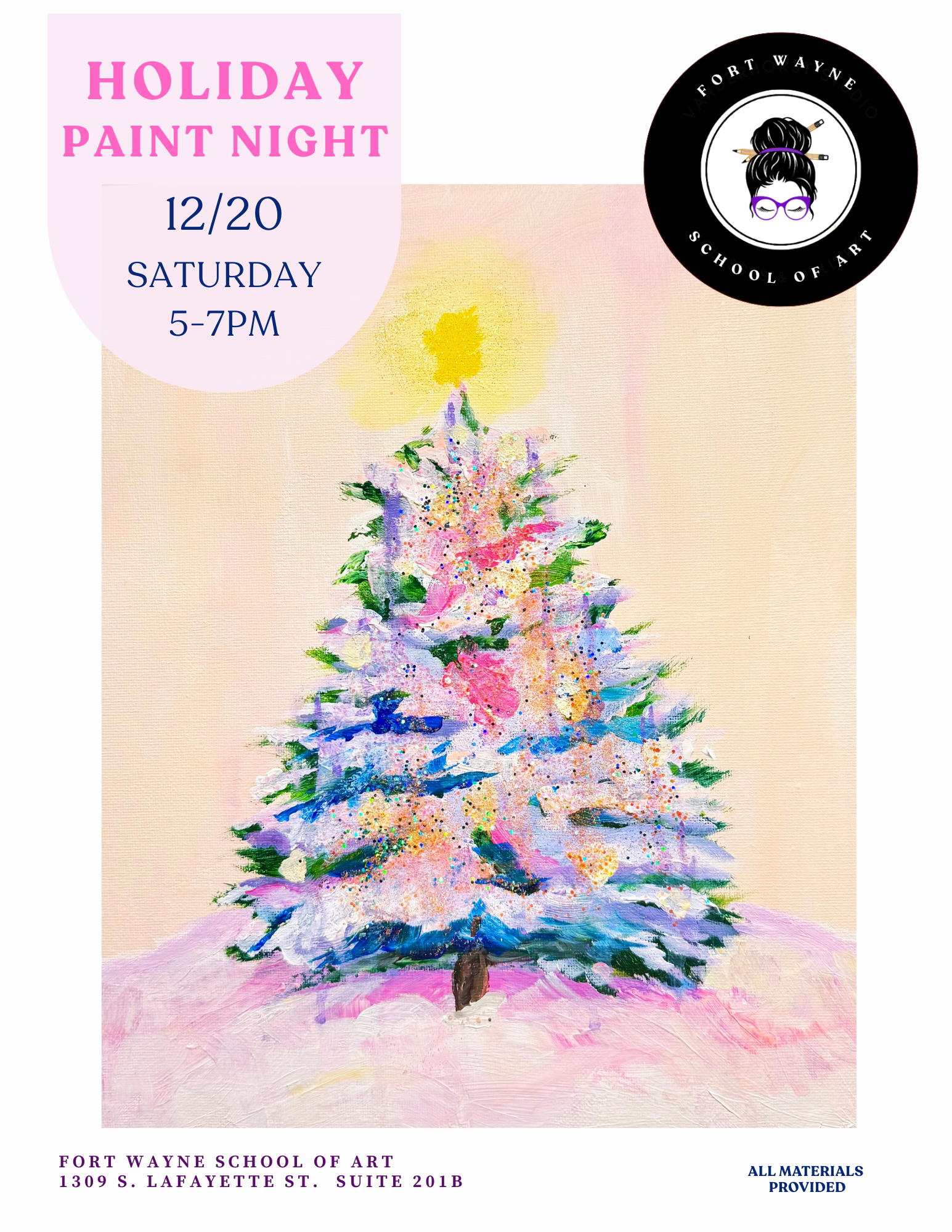 Christmas Paint Night 12/20 5-7pm