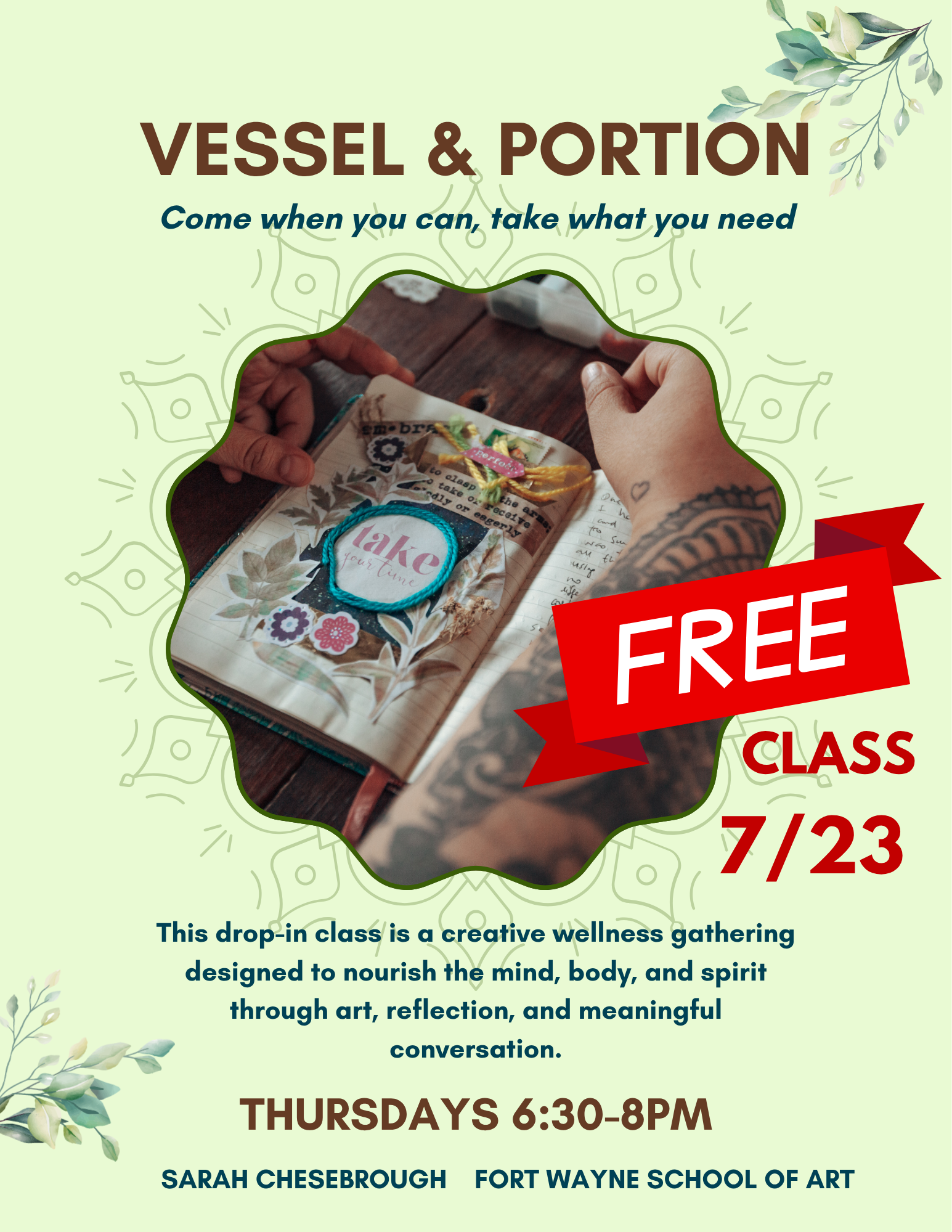 7/23 Vessel and Portion FREE!