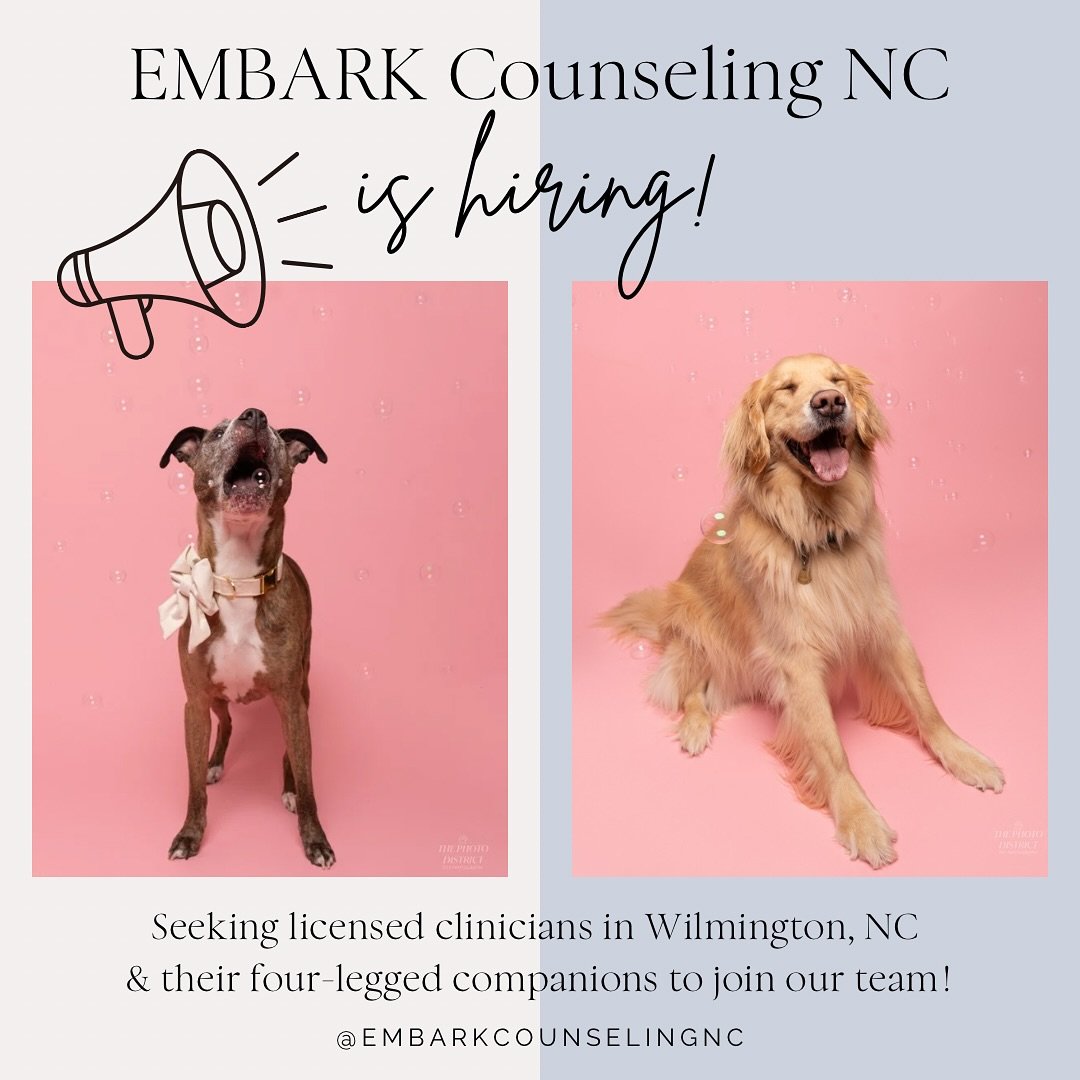 ⭐️🐶 Are you passionate about helping others while working alongside your dog? Have you ever dreamt of integrating animal-assisted therapy into your practice? If so, we have some exciting news for you! Embark Counseling NC (located in Wilmington, NC)