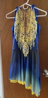 Blue Yellow Ombre dress