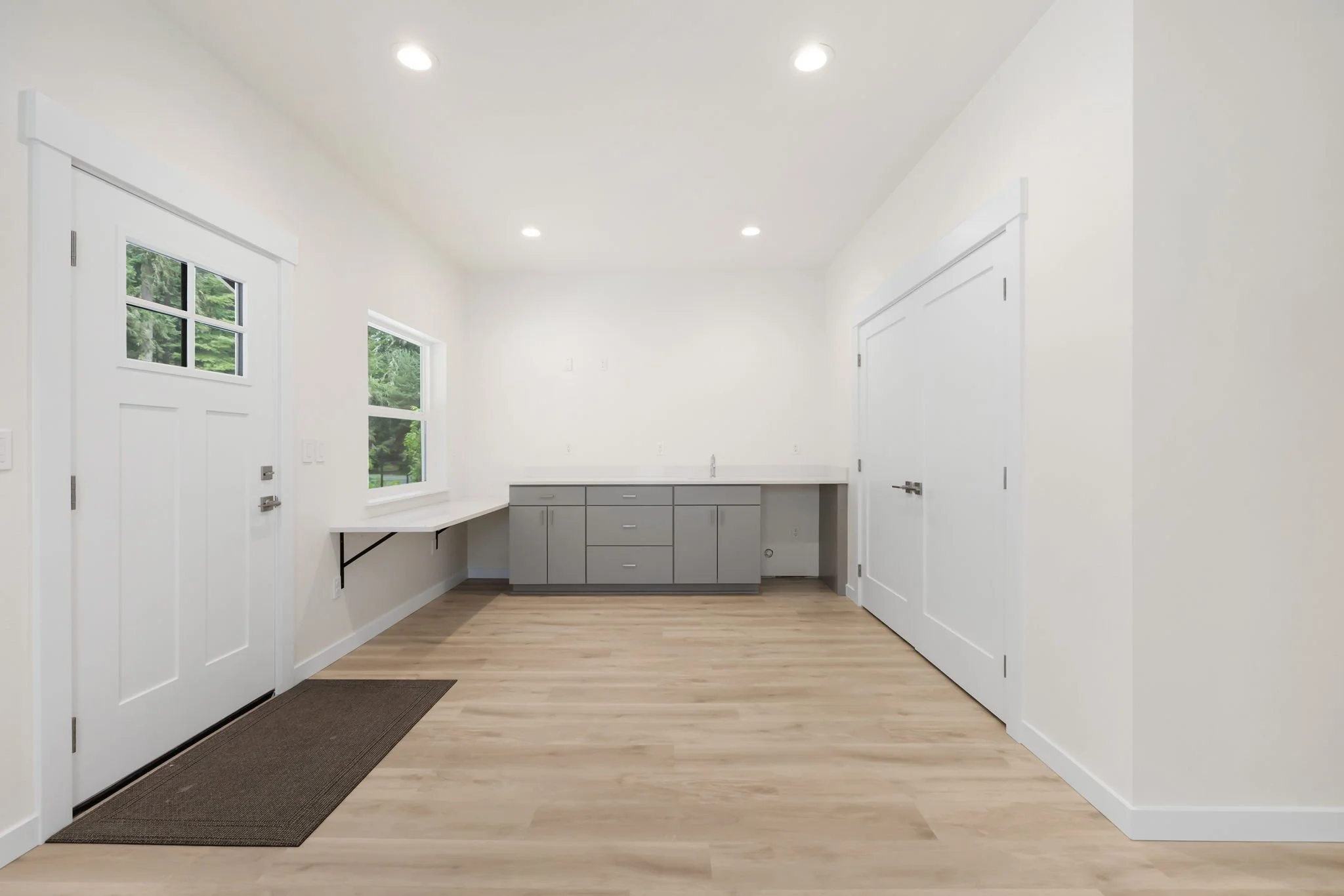 Modern custom home interior with open layout and natural lighting
