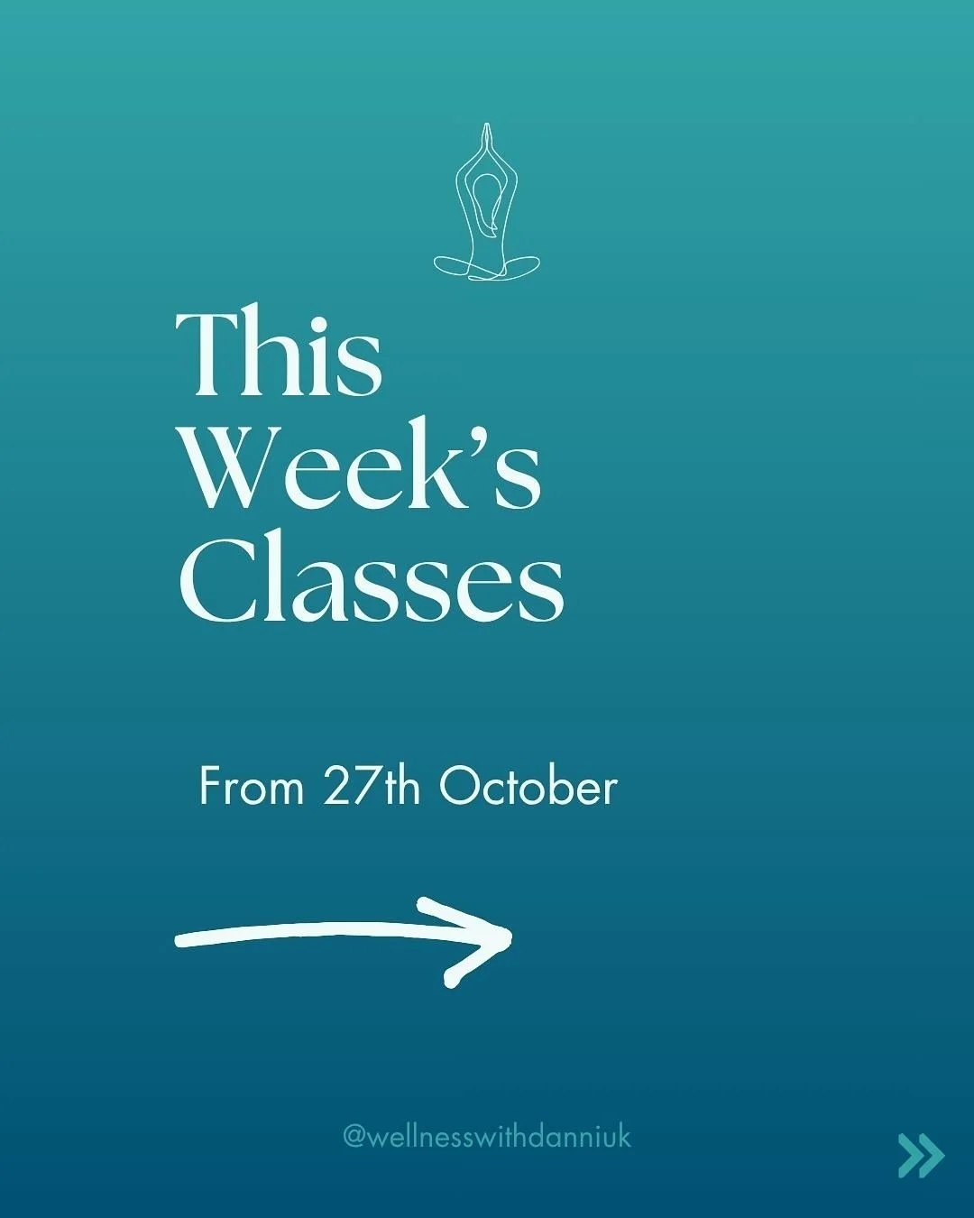 I flex my practice on a daily basis to honour where my body and mind are that day. So have a read of this week&rsquo;s classes and pick the classes your body, mind and energy are drawn to.

To book on see links in bio to wellnesswithdanni.com website
