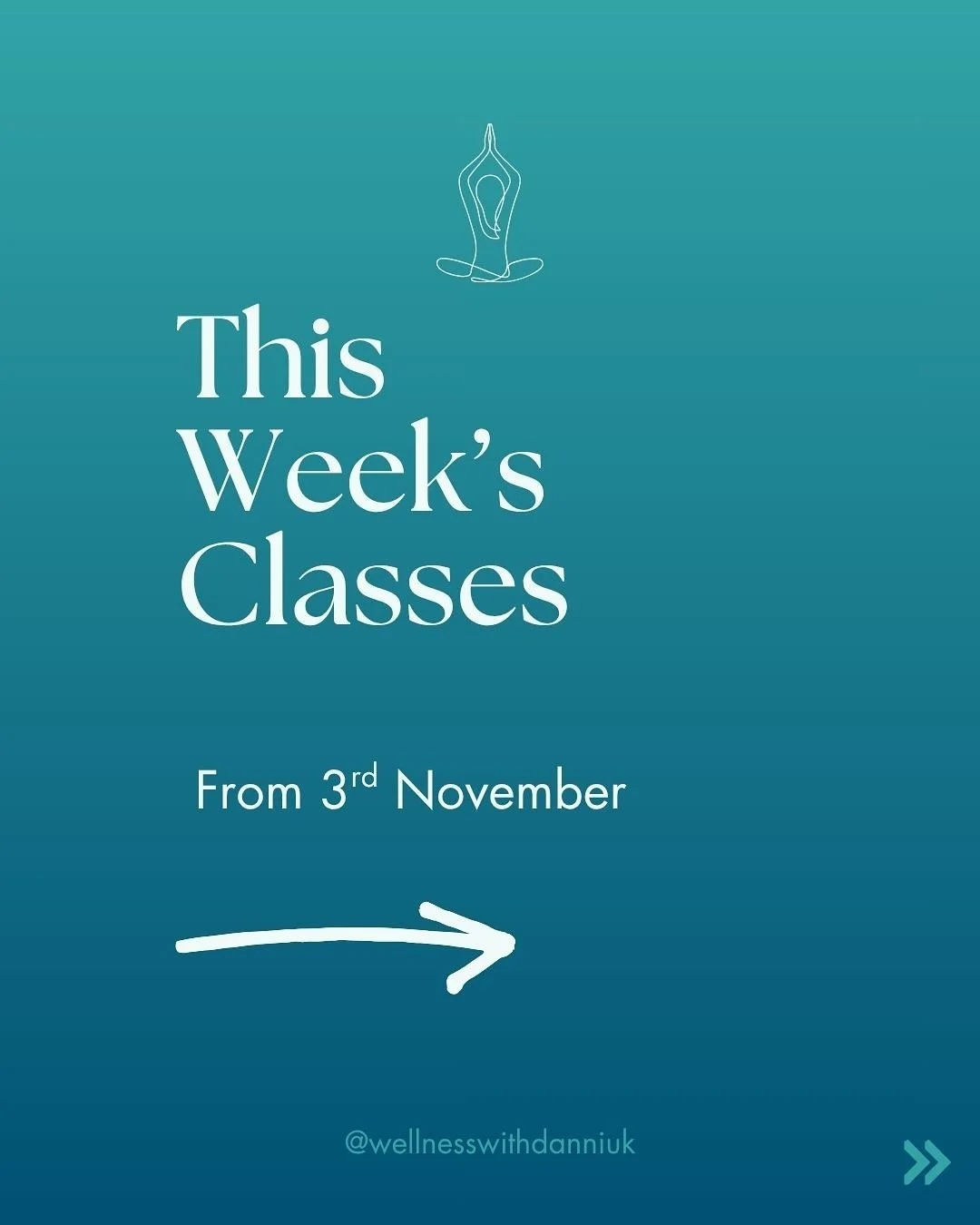 I flex my practice on a daily basis to honour where my body and mind are that day. So have a read of this week&rsquo;s classes and pick the classes your body, mind and energy are drawn to.

To book on see links in bio to wellnesswithdanni.com website